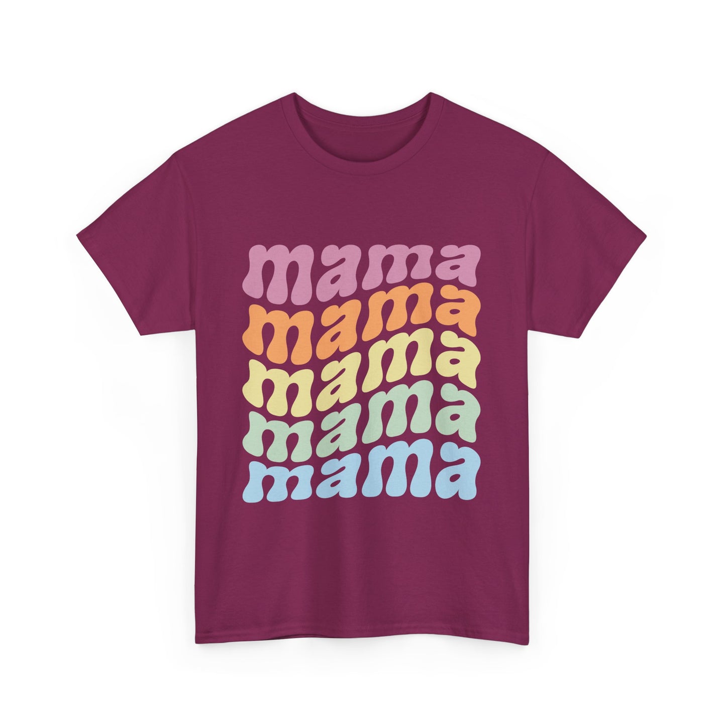 Retro Mama Unisex Heavy Cotton Tee - Colorful & Comfy
