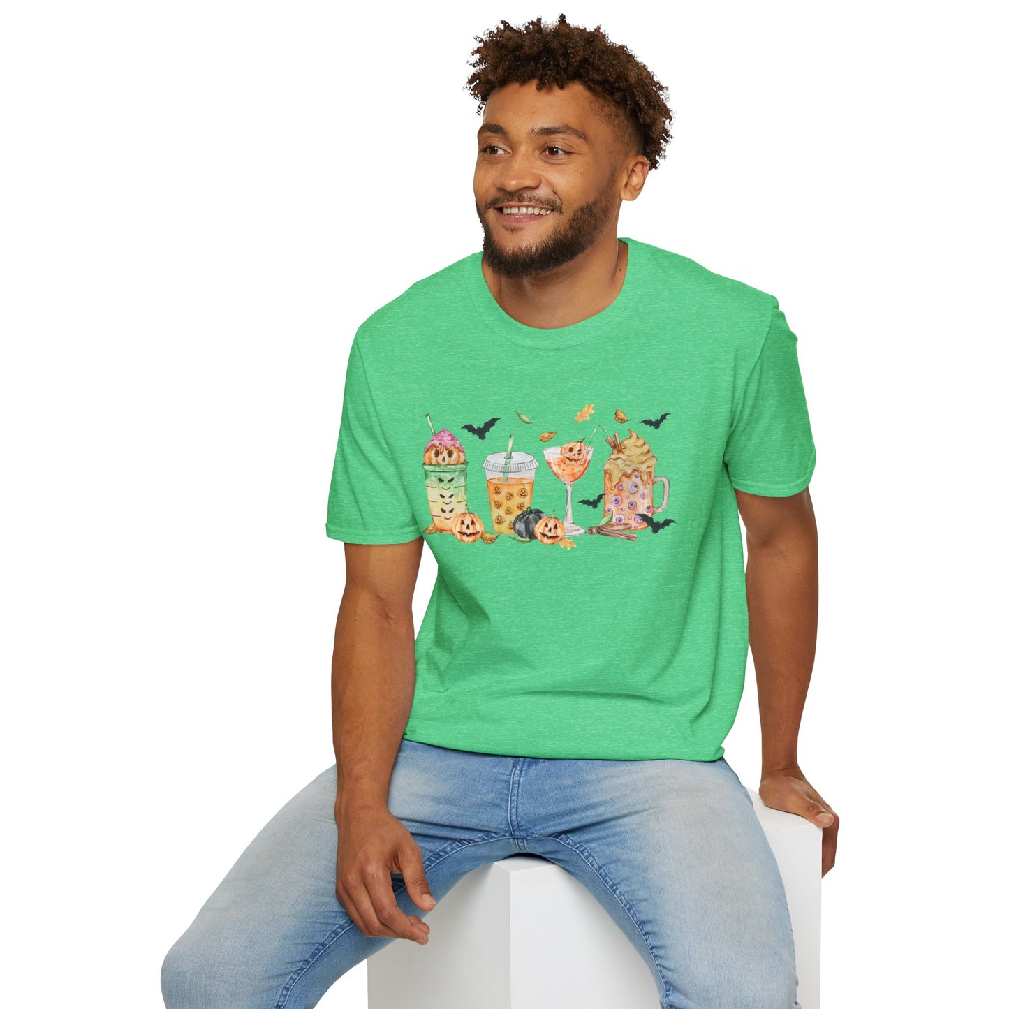 Halloween Beverage Themed T-Shirt- Unisex Softstlye