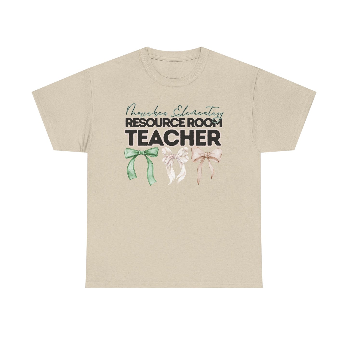 Moriches Resource Room Teacher and Bows- Unisex Heavy Cotton Tee with Bow Design