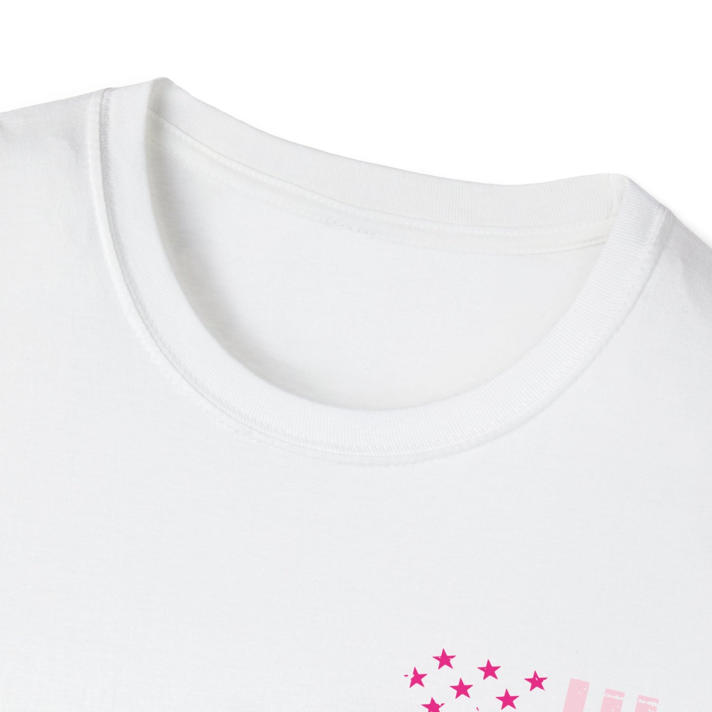 Breast Cancer Flag Awareness Tee, Unisex Softstyle T-Shirt