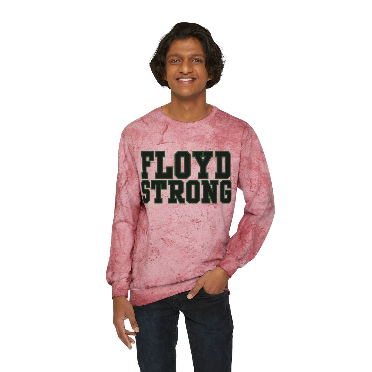 Floyd Strong Color Blast Crewneck Sweatshirt for School Spirit