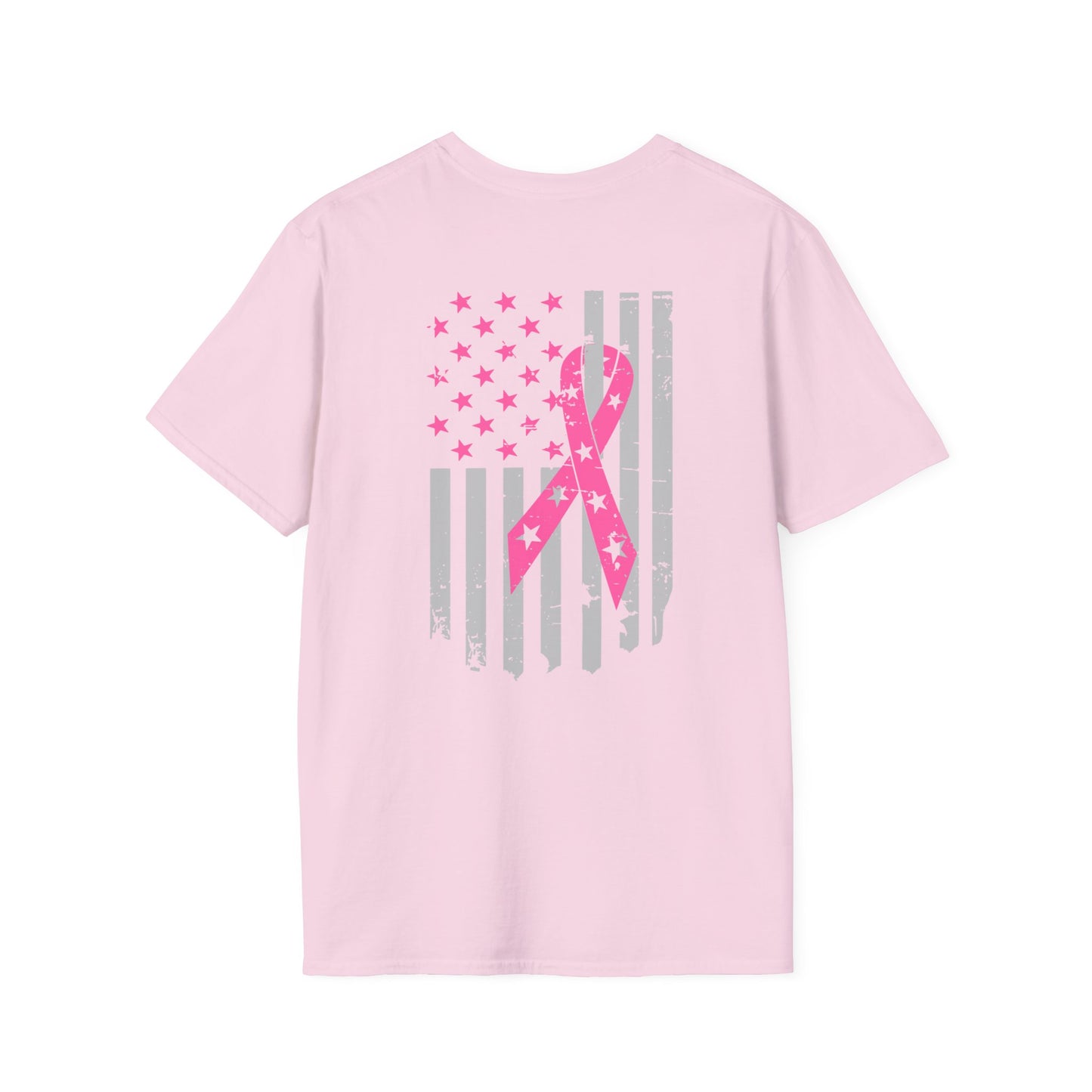 Breast Cancer Flag Awareness Tee, Unisex Softstyle T-Shirt