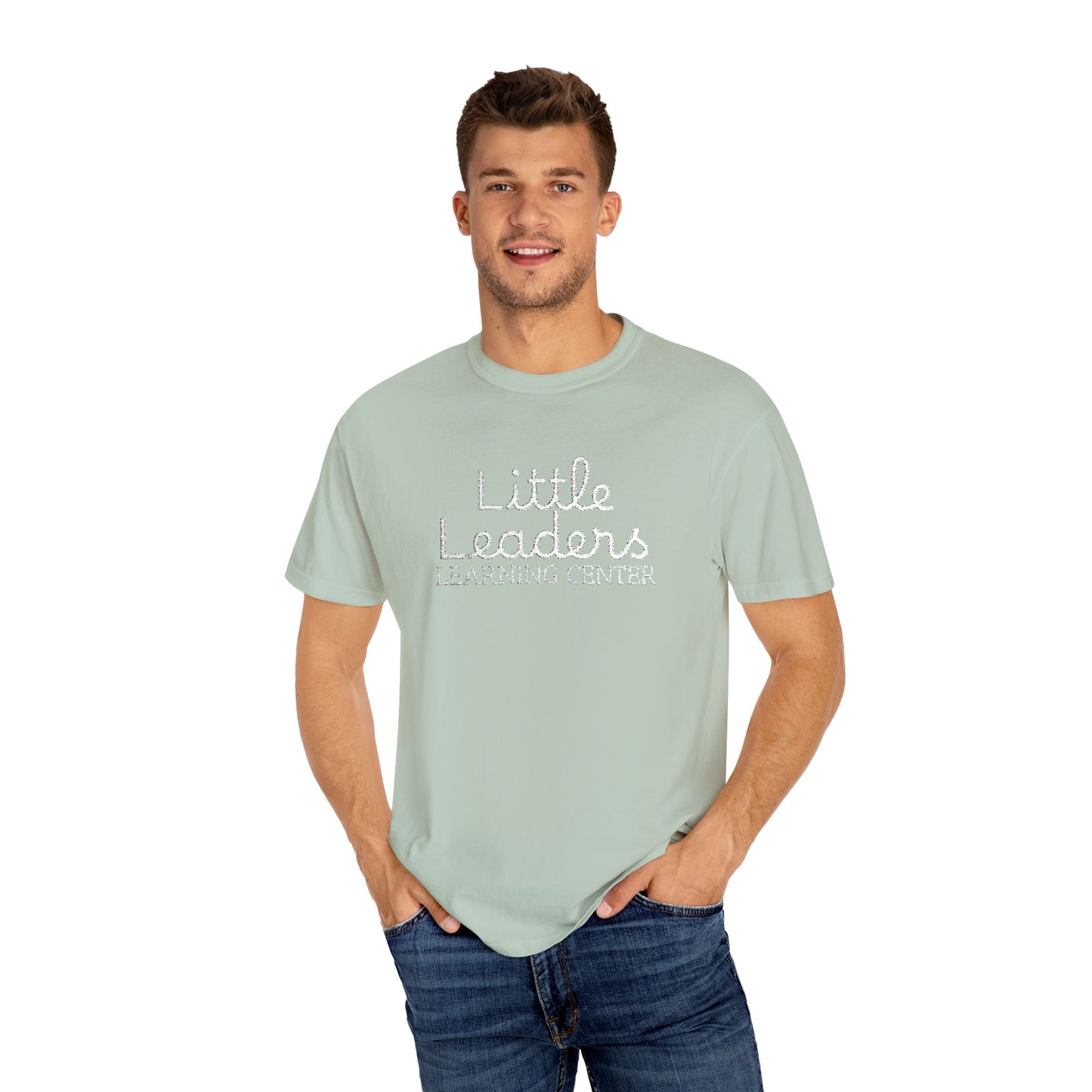 Little Leaders Full Embroidered Unisex Garment-Dyed T-Shirt