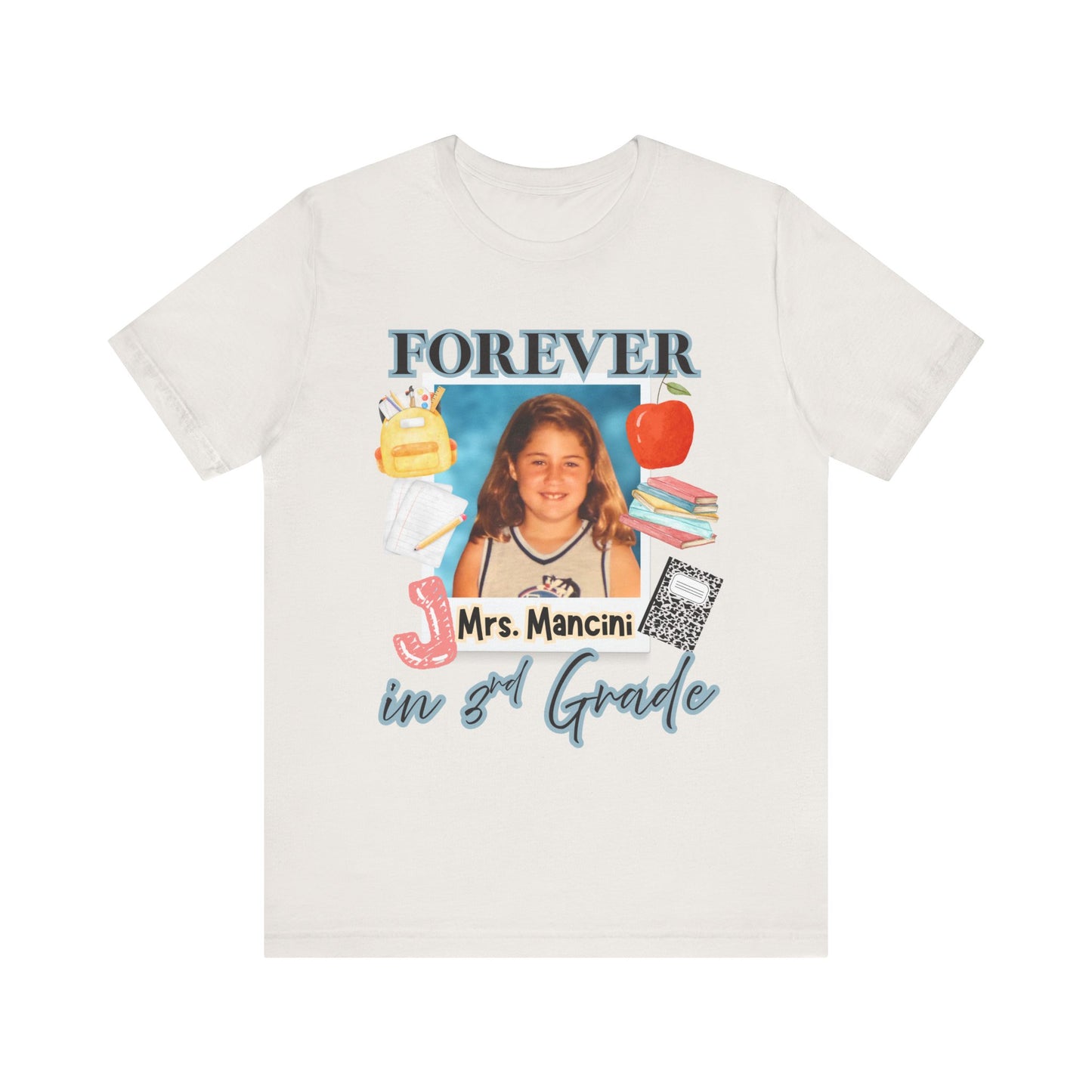 Jenna- Personalized Forever in 3rd Grade Teacher Tee - Personalized Unisex Jersey Shirt