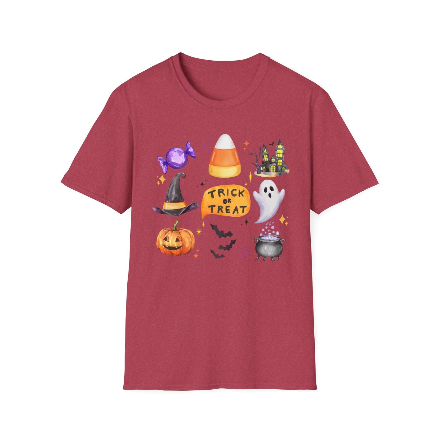 Halloween- Trick or Treat Themed T-Shirt- Unisex Softstlye