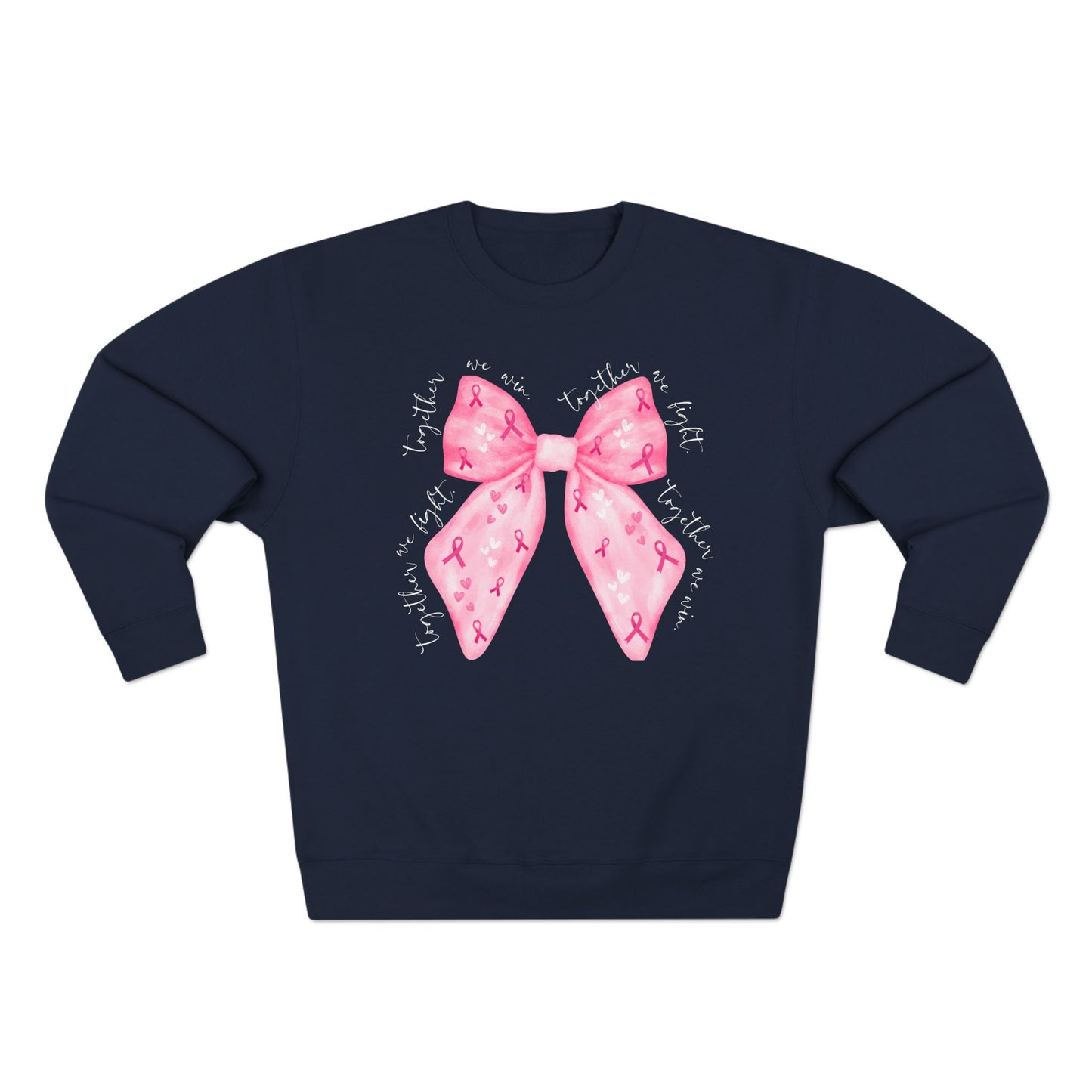 Breast Cancer Bow- Awareness Unisex Crewneck Sweatshirt