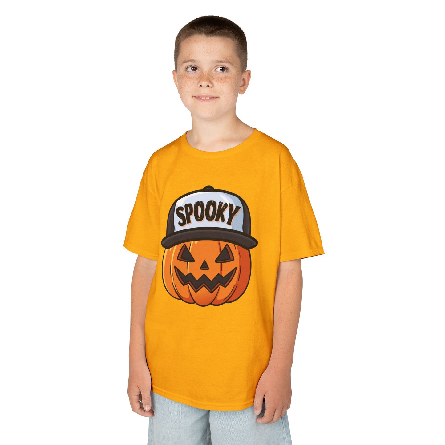 Spooky Pumpkin w/ Hat | Halloween | Kids Cotton™ Tee