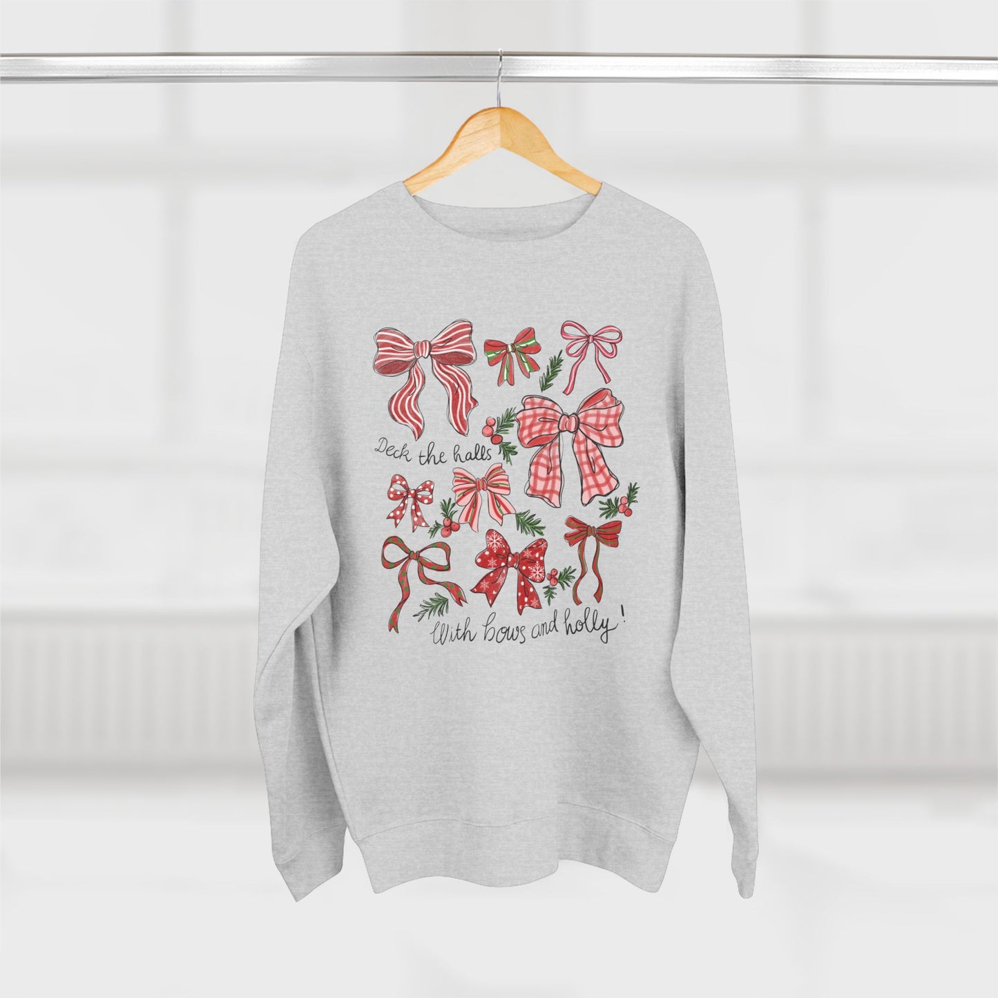 Holly Jolly Bows-Unisex Crewneck Sweatshirt- Christmas