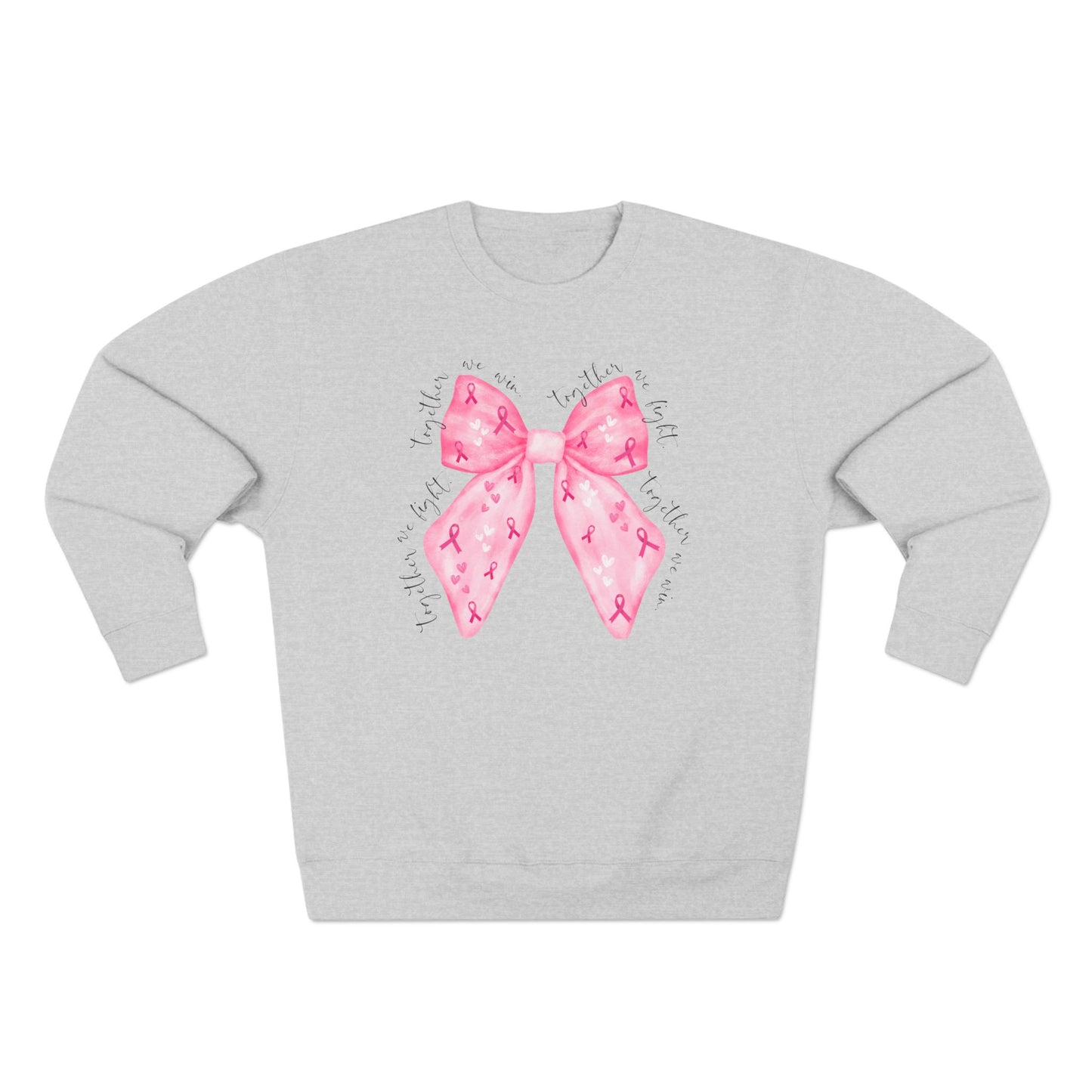Breast Cancer Bow- Awareness Unisex Crewneck Sweatshirt