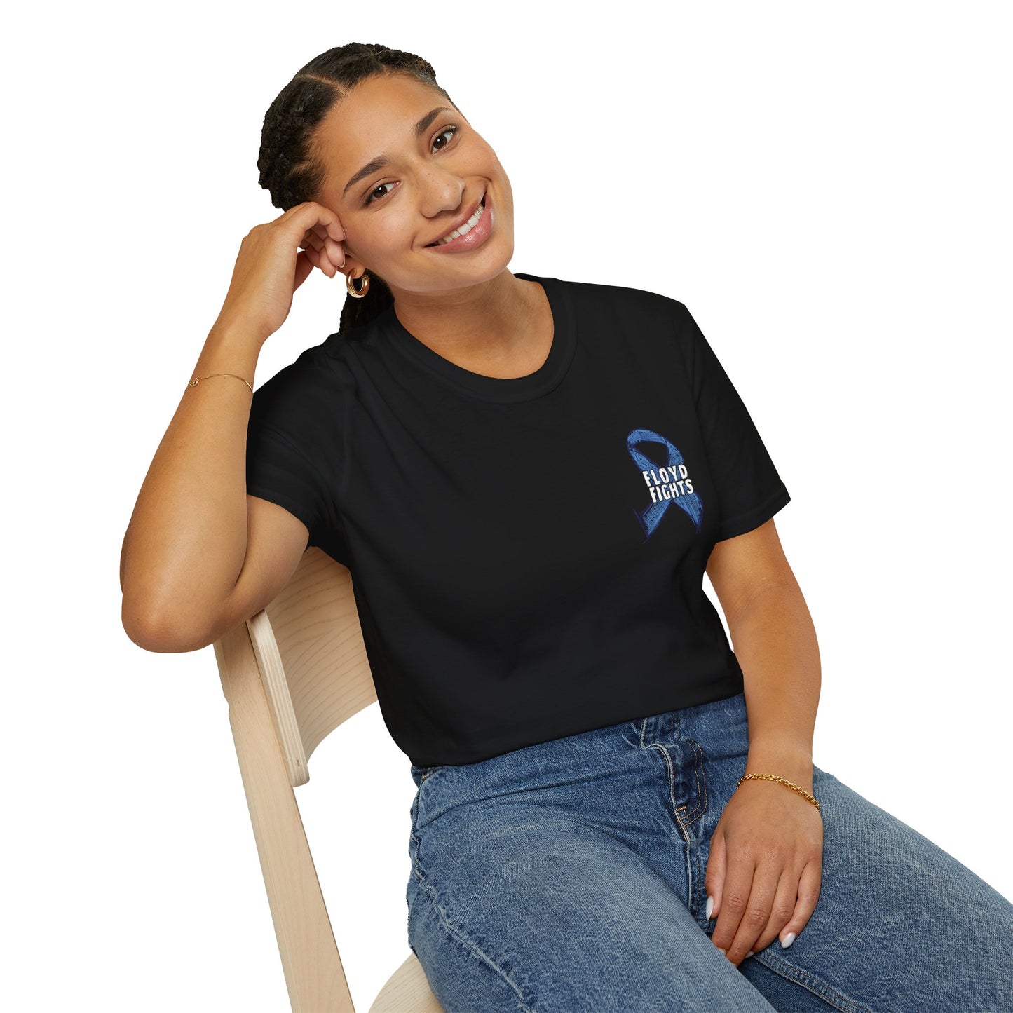 FLOYD FIGHTS Ribbon Diabetes Awareness T-Shirt | Softstyle Tee