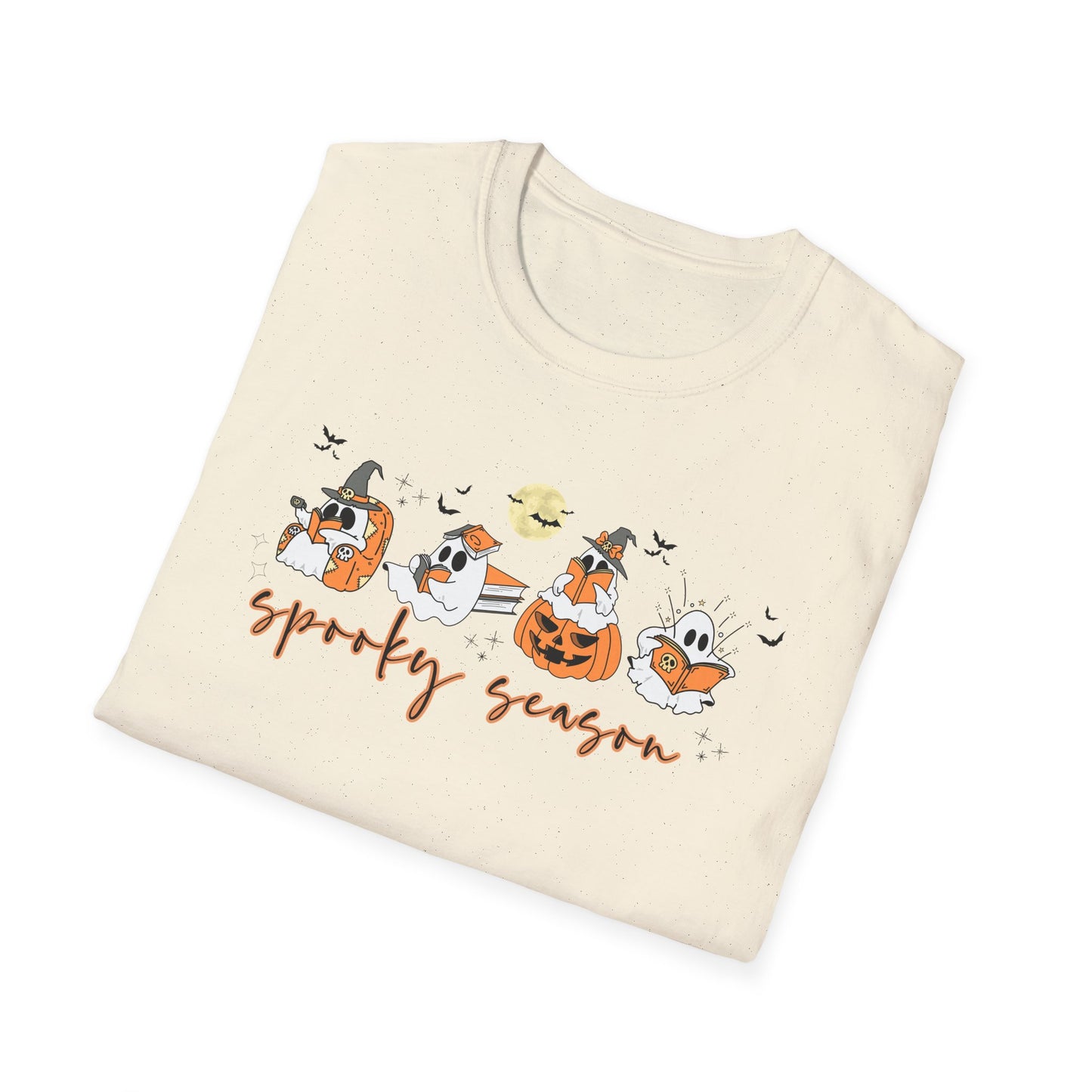 Reading Ghosts- Spooky Season, Unisex Softstyle Tee