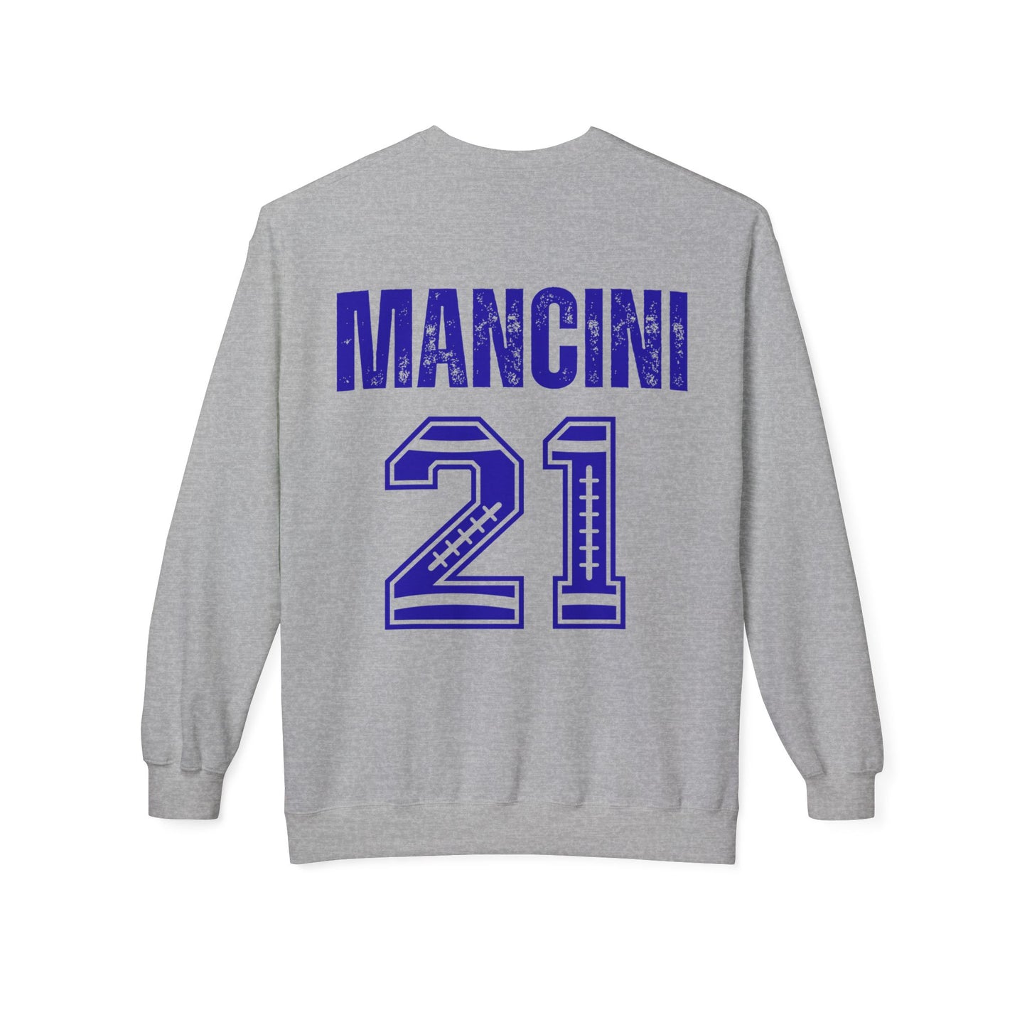 Mancini- Personalized - Sporty Football Sweatshirt for Fans, Unisex Crewneck with Team Spirit Design
