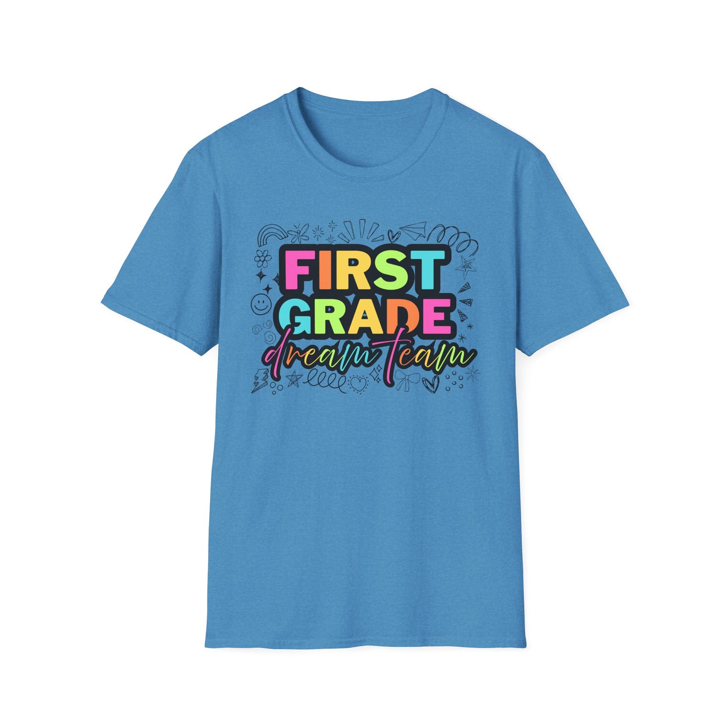 Dream Team- 1st Grade- Unisex Softstyle T-Shirt- Teacher Life