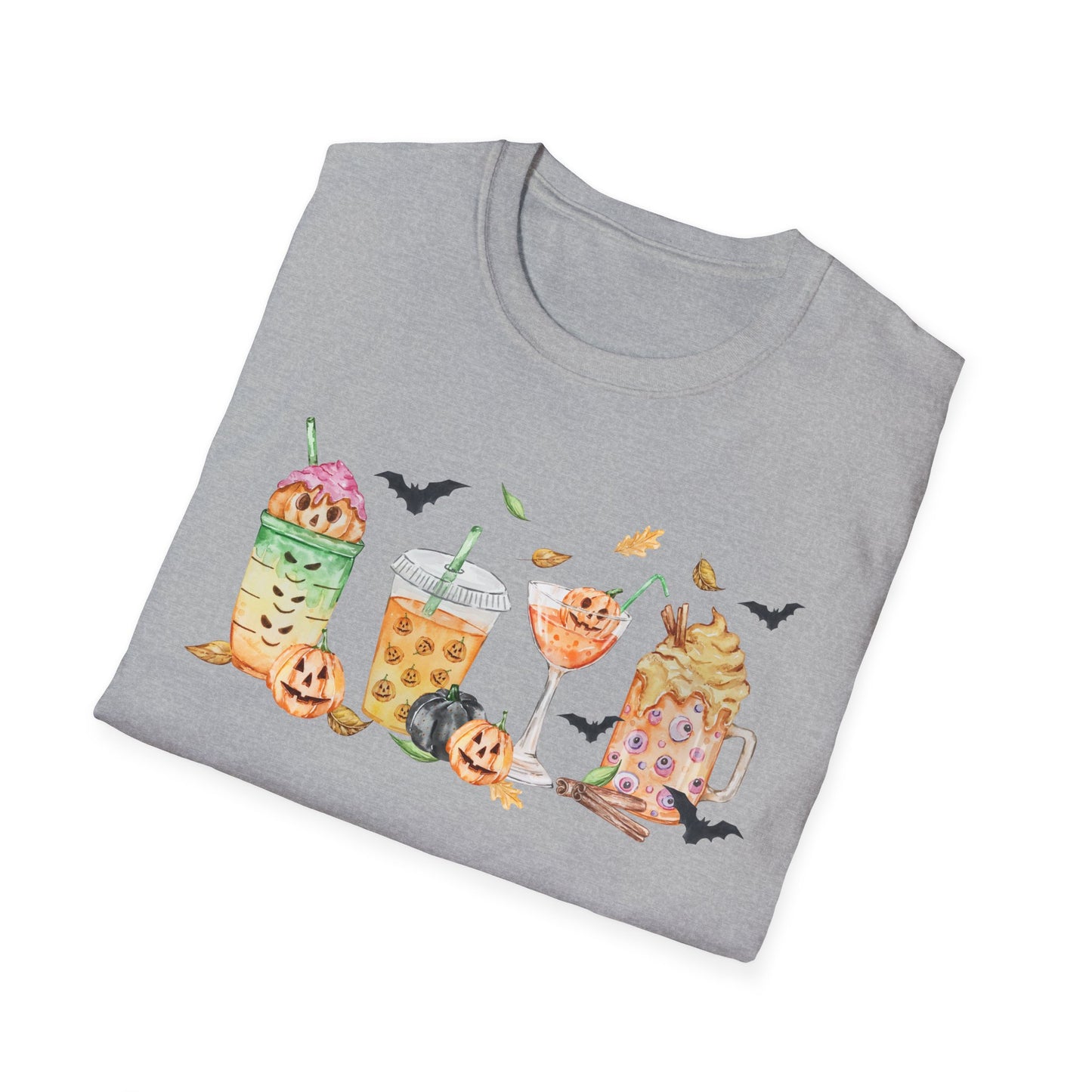 Halloween Beverage Themed T-Shirt- Unisex Softstlye