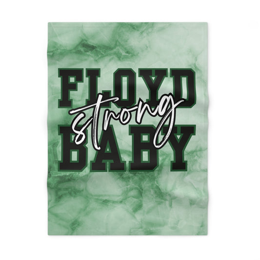 Green Floyd Strong Baby Blanket - Soft Fleece Plush Nursery Throw