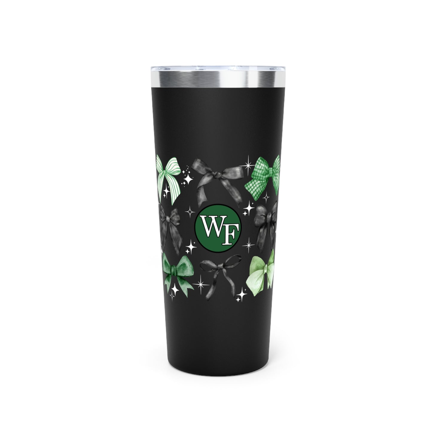 22oz Copper Vacuum Insulated Tumbler with WF Logo and Bows
