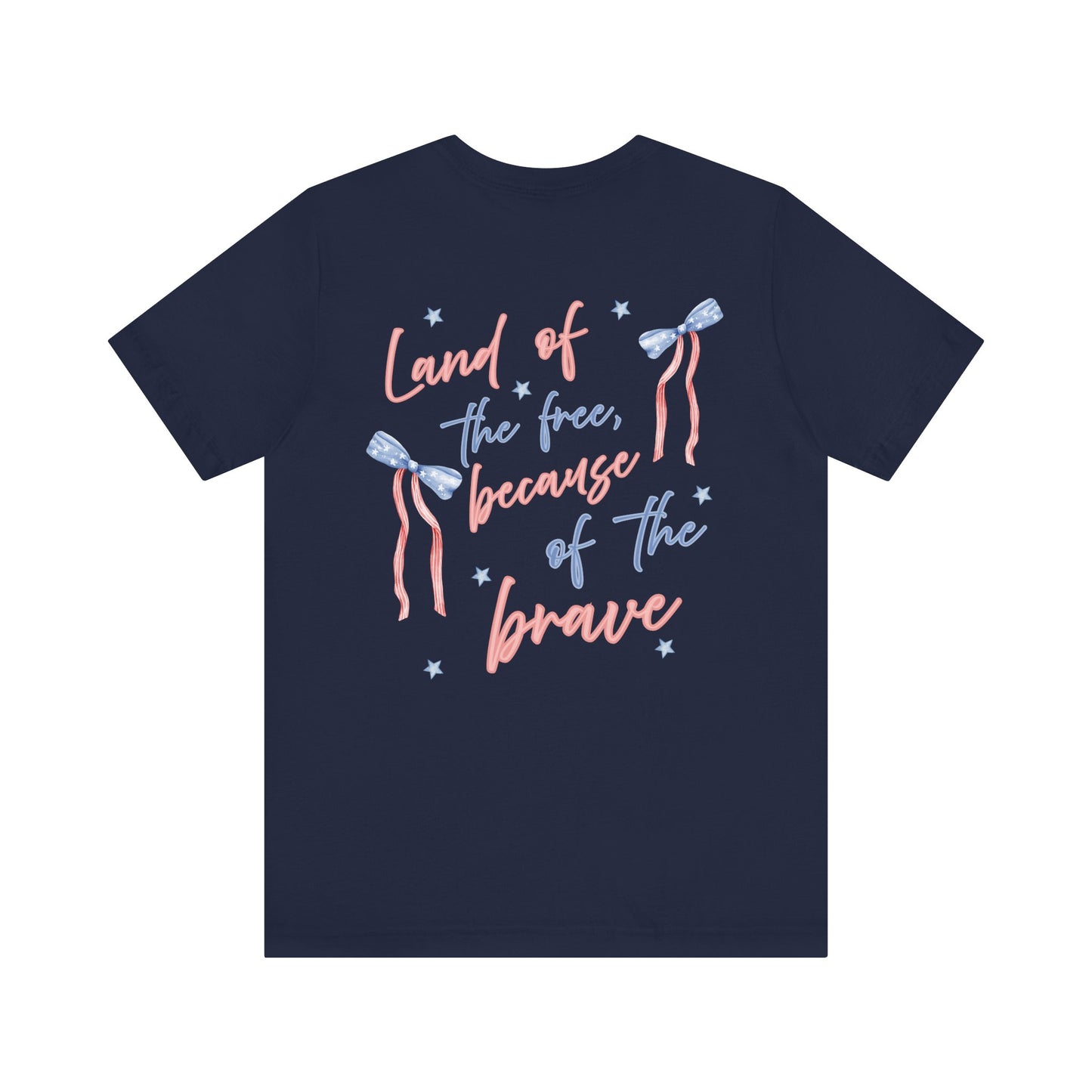 Land of the Free Tee with Bow | Perfect for all of America's Holidays