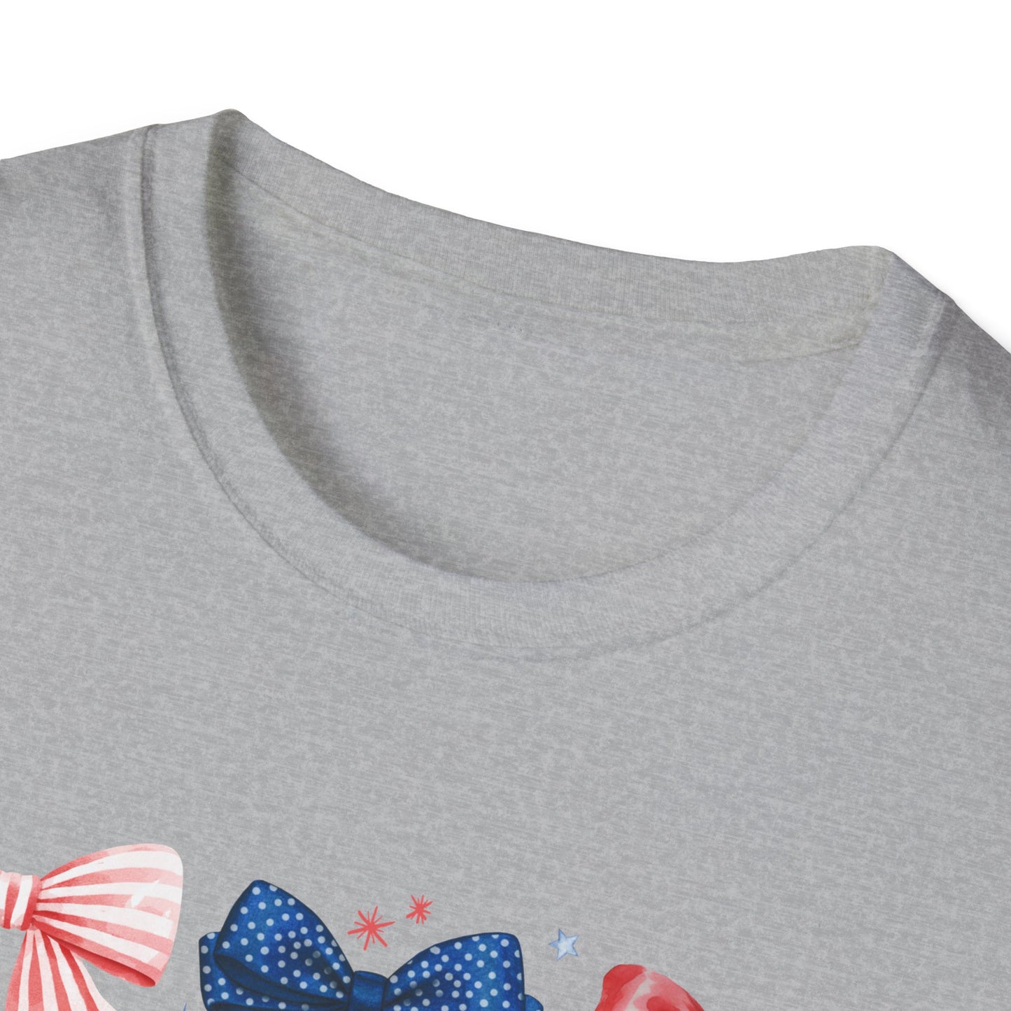 Patriotic Bow Graphic Tee for Celebrations- Holiday