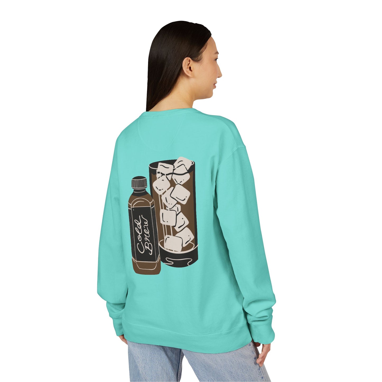 Cold Brew Crew Garment Dyed Sweatshirt, Coffee Lovers Apparel