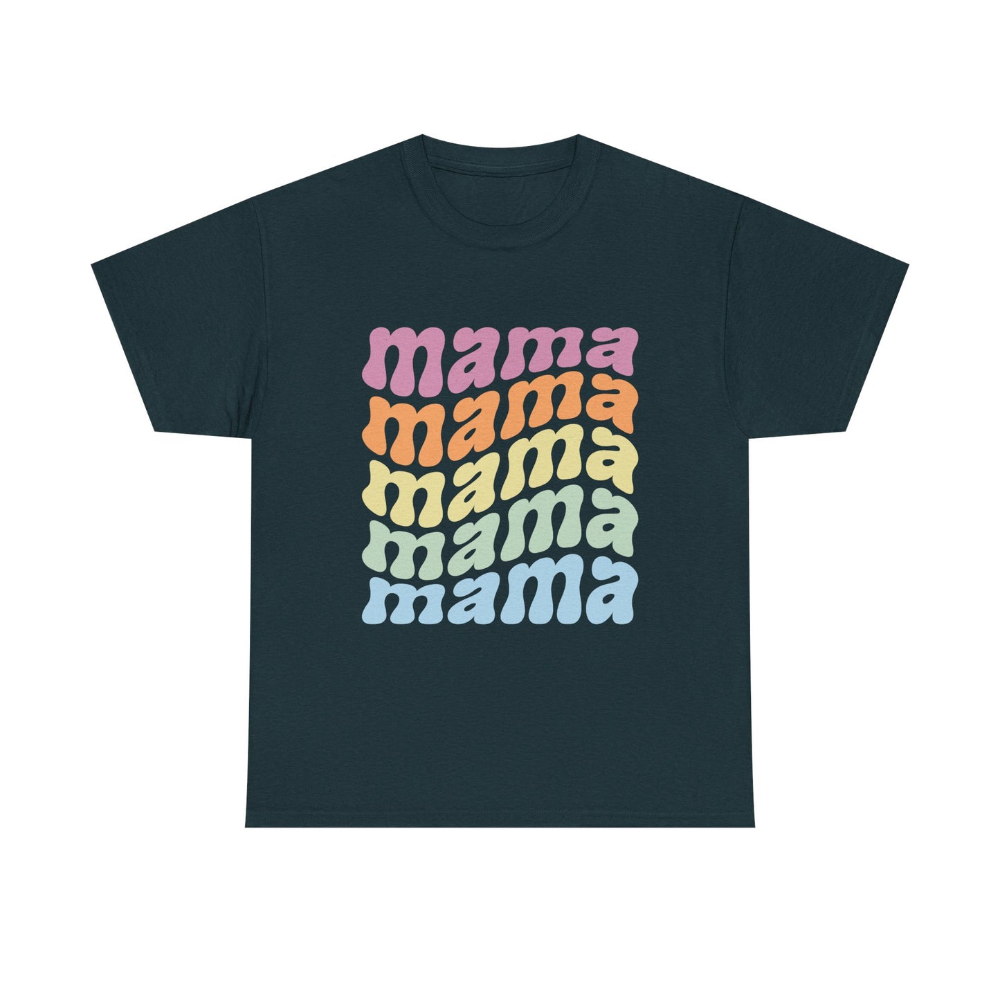 Retro Mama Unisex Heavy Cotton Tee - Colorful & Comfy