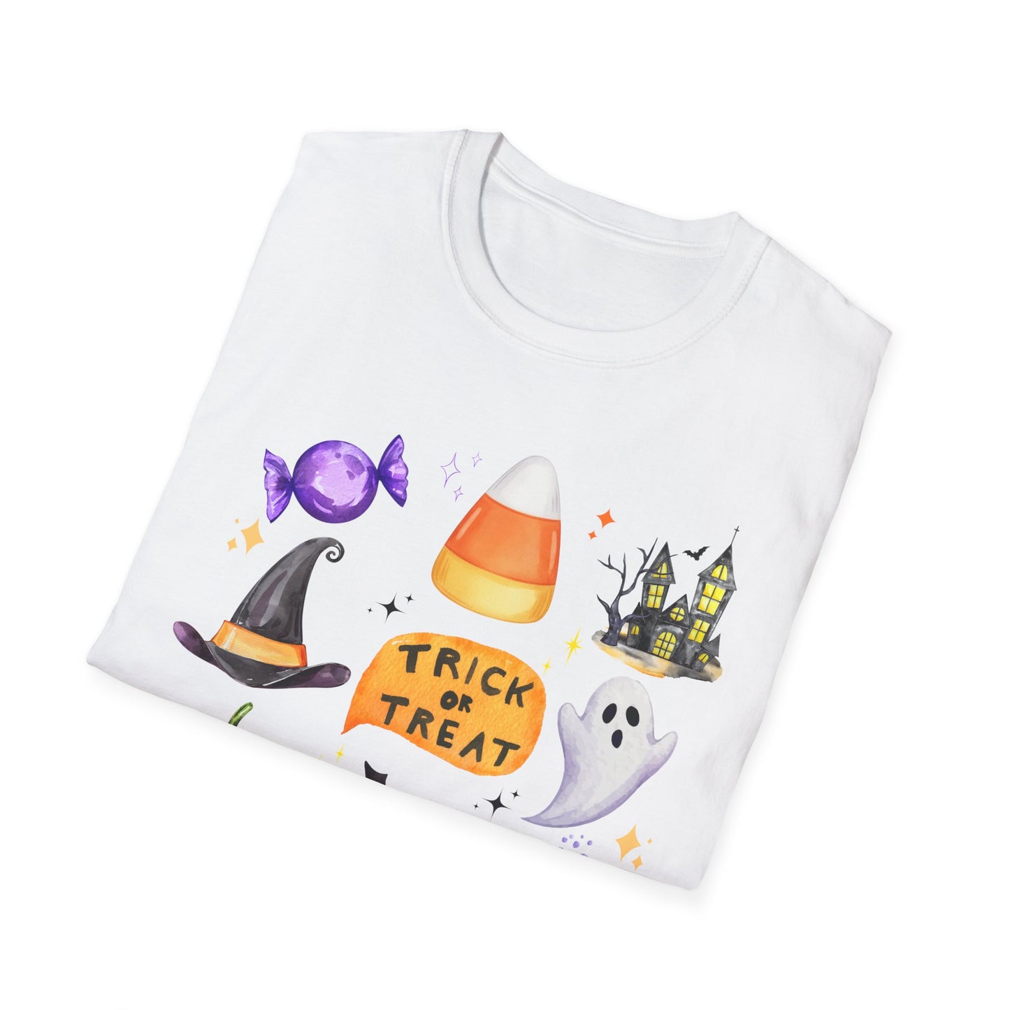 Halloween- Trick or Treat Themed T-Shirt- Unisex Softstlye