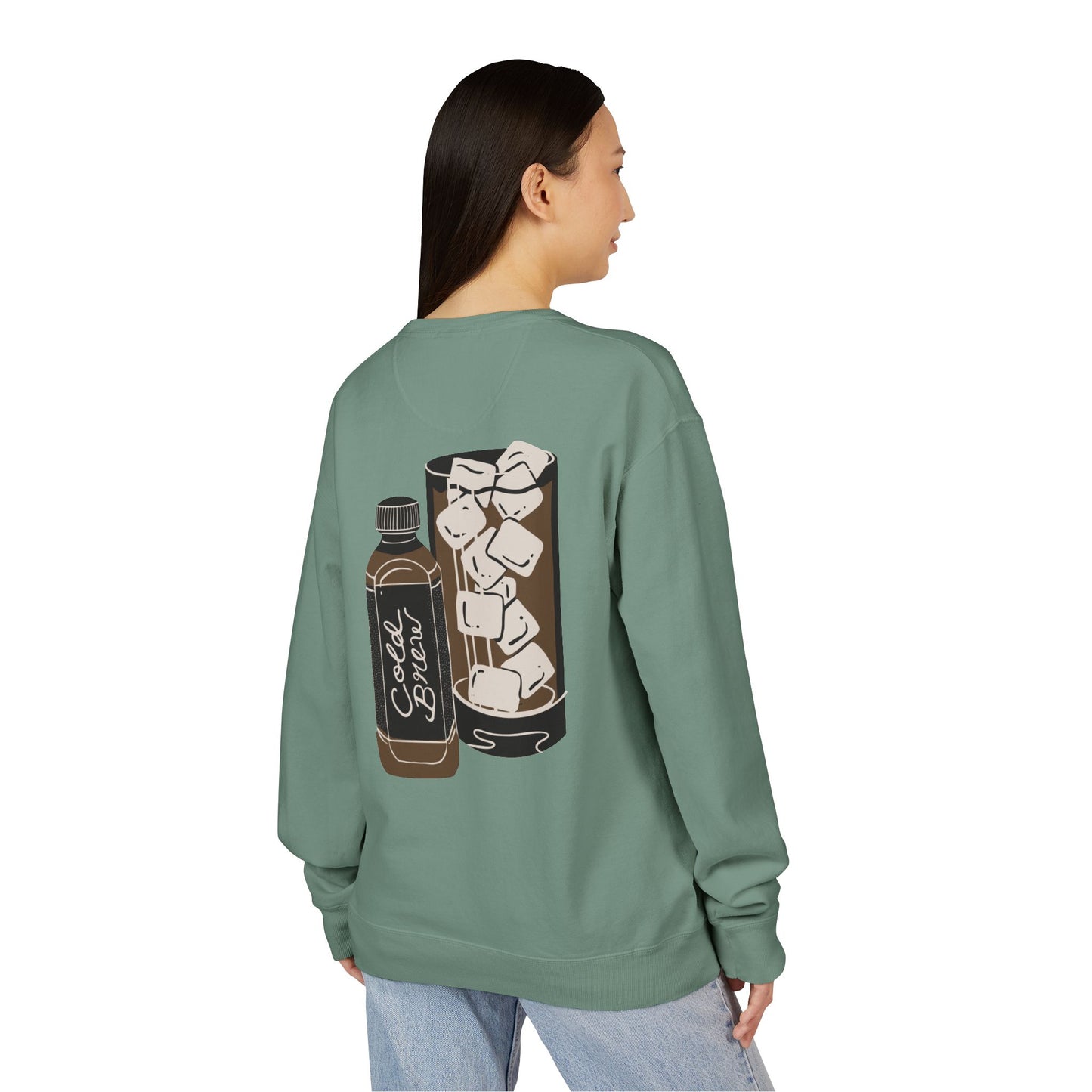 Cold Brew Crew Garment Dyed Sweatshirt, Coffee Lovers Apparel