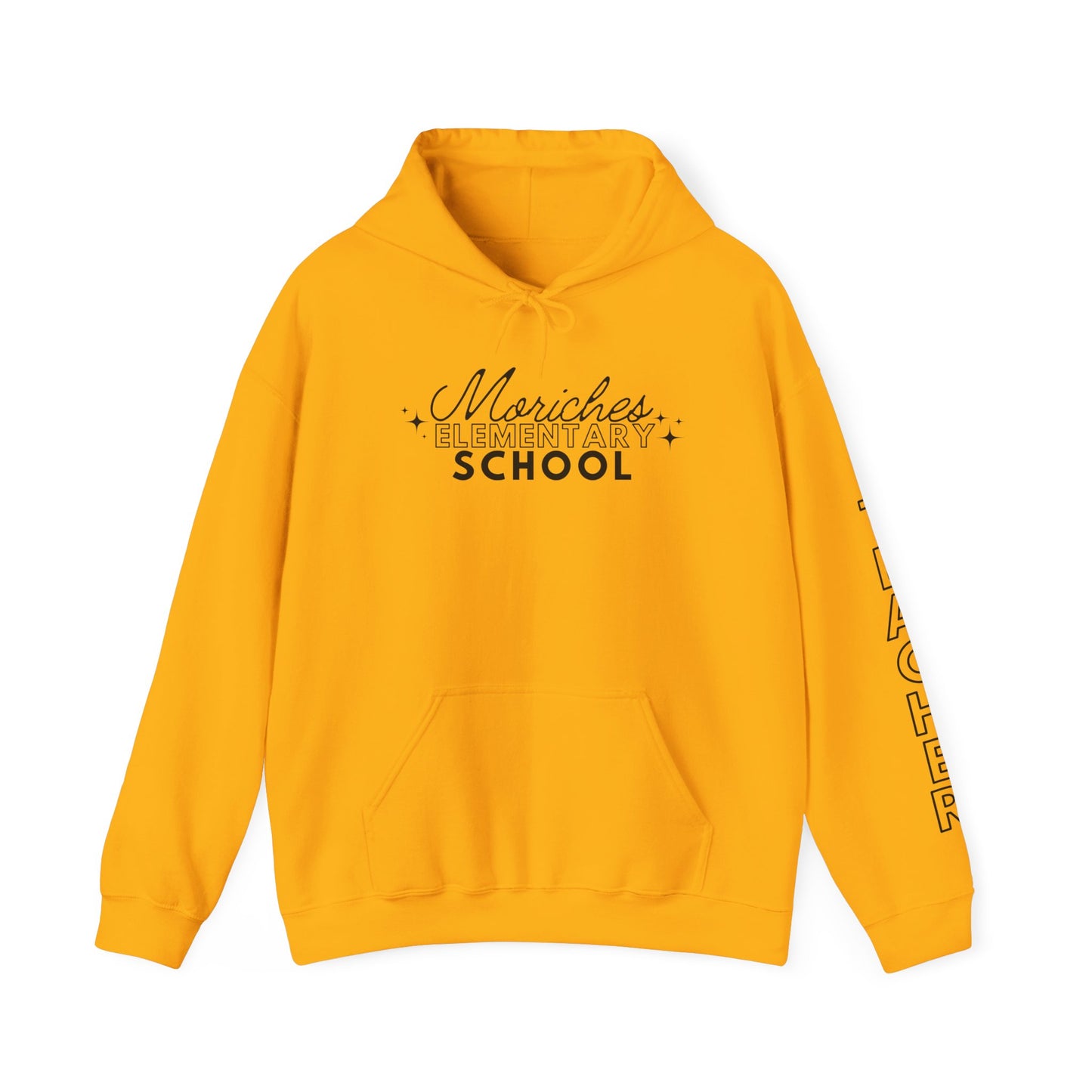 Moriches Teacher Simple Design Hoodie w/ Teacher on Sleeve - Cozy Unisex Sweatshirt