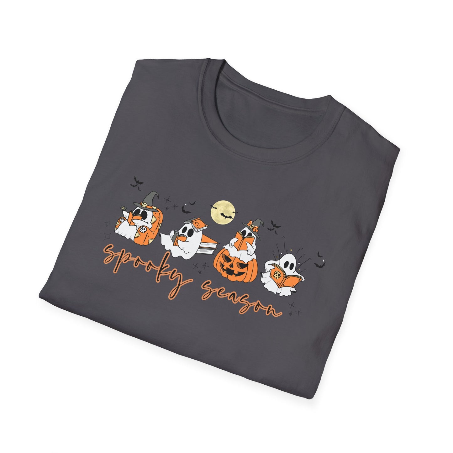 Reading Ghosts- Spooky Season, Unisex Softstyle Tee