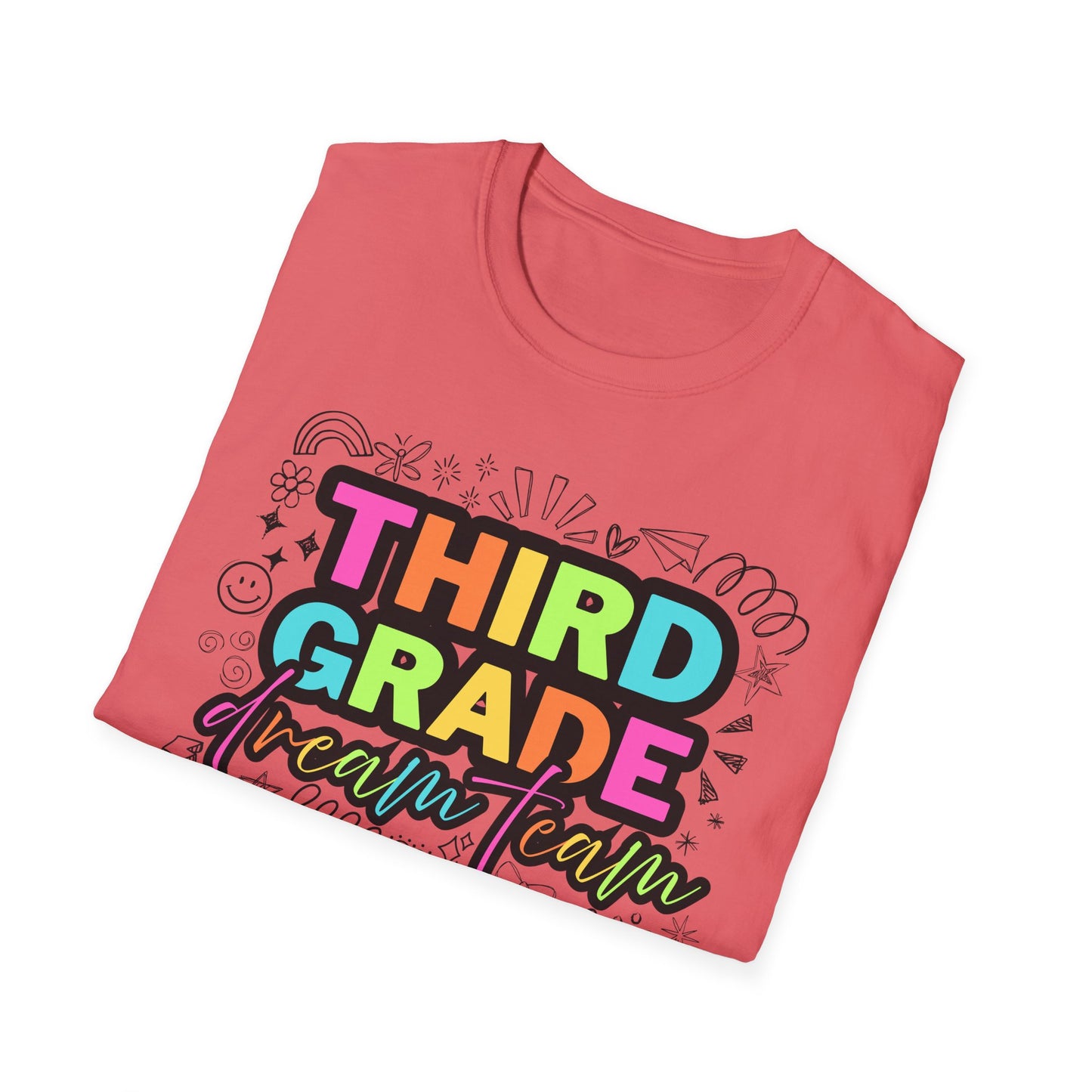 Dream Team- 3rd Grade- Unisex Softstyle T-Shirt- Teacher Life
