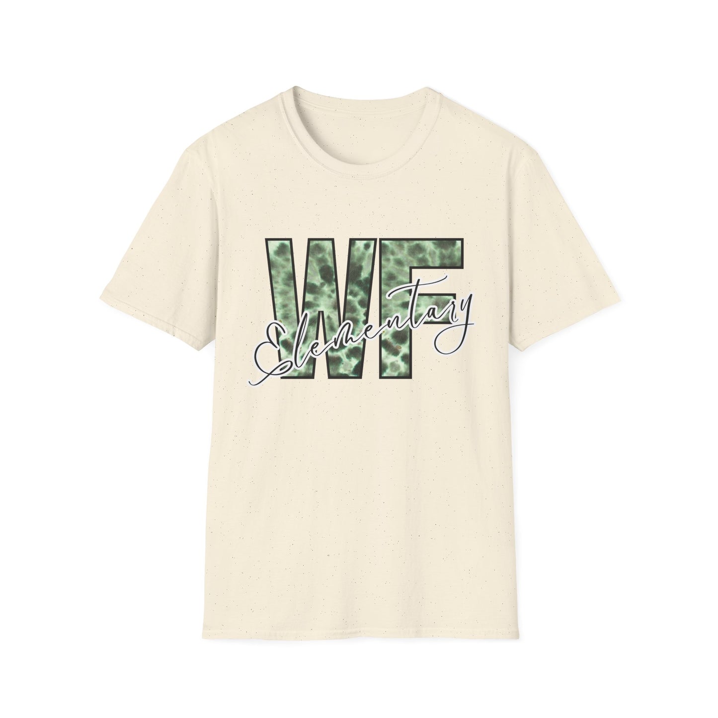 Tie Dye WFE Stylish Unisex Softstyle T-Shirt with WF Elementary Design
