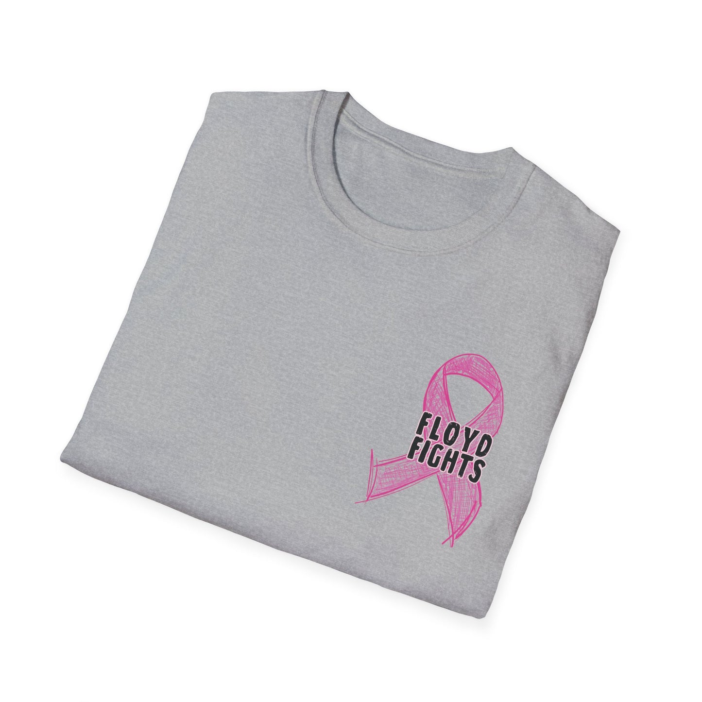 FLOYD FIGHTS Ribbon Breast Cancer Awareness T-Shirt | Softstyle Tee