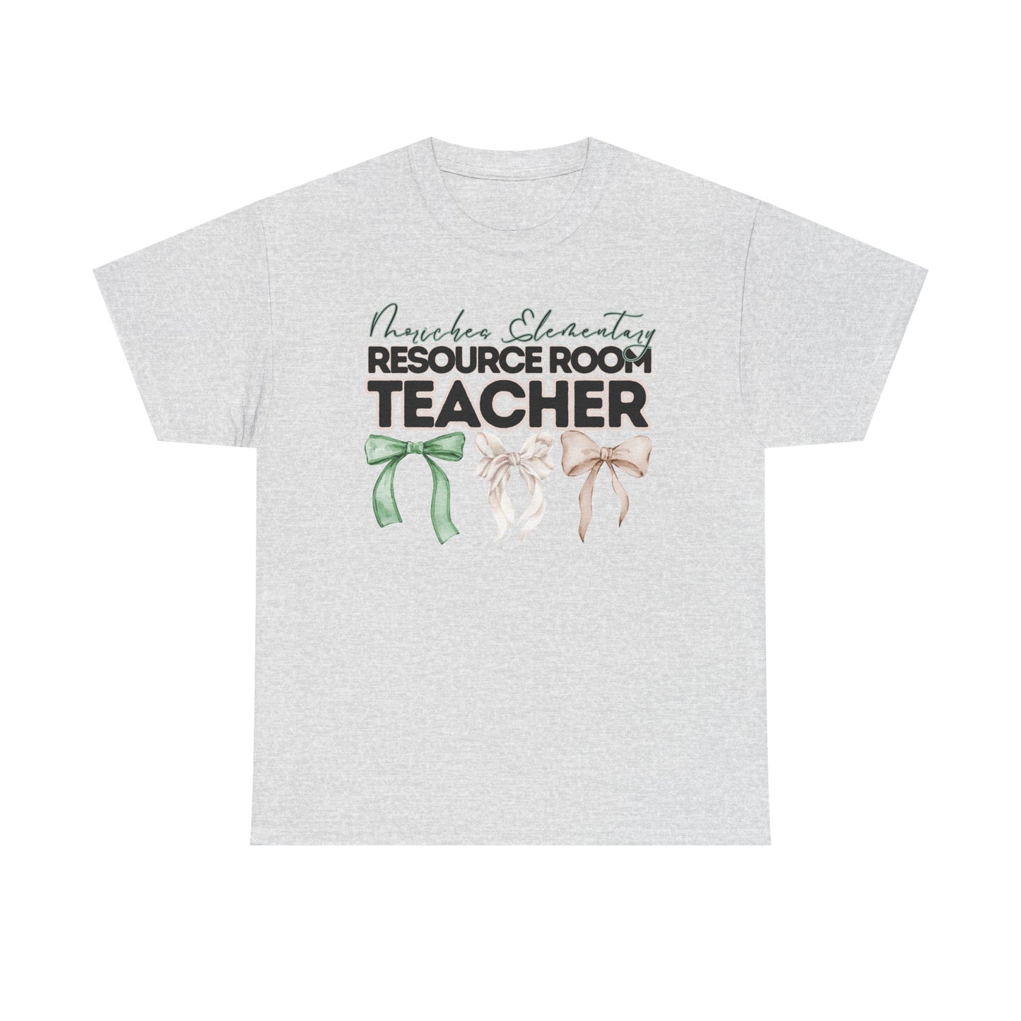 Moriches Resource Room Teacher and Bows- Unisex Heavy Cotton Tee with Bow Design