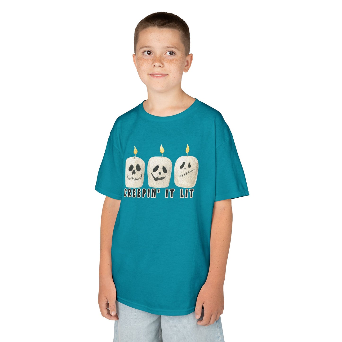 Creepin' It Lit Kids Tee, Halloween Shirt for Kids