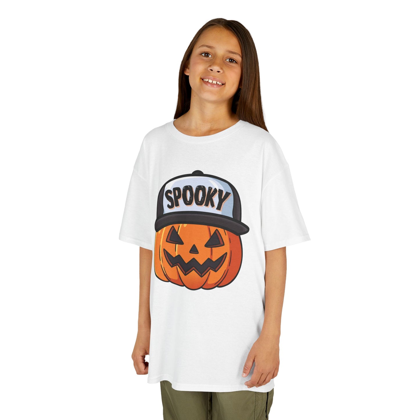 Spooky Pumpkin w/ Hat | Halloween | Kids Cotton™ Tee