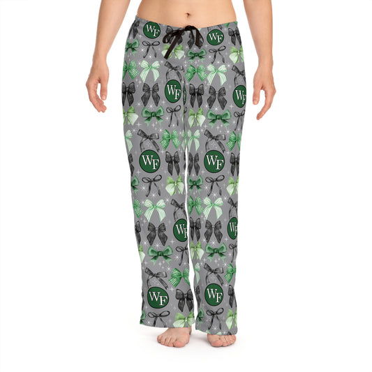 Floyd Strong Green Bow Design Chic Women's Pajama Pants  - Perfect for Cozy Nights and Pajama Days