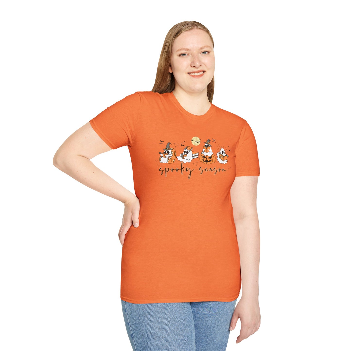 Reading Ghosts- Spooky Season, Unisex Softstyle Tee