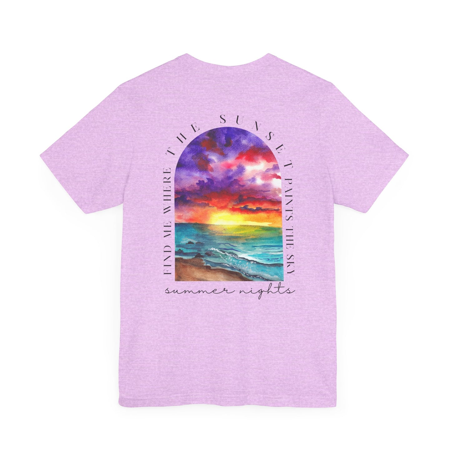 Sunset Lovers Tee, Summer Vibes T-Shirt, Unisex Graphic Tee, Beach Sunset Shirt