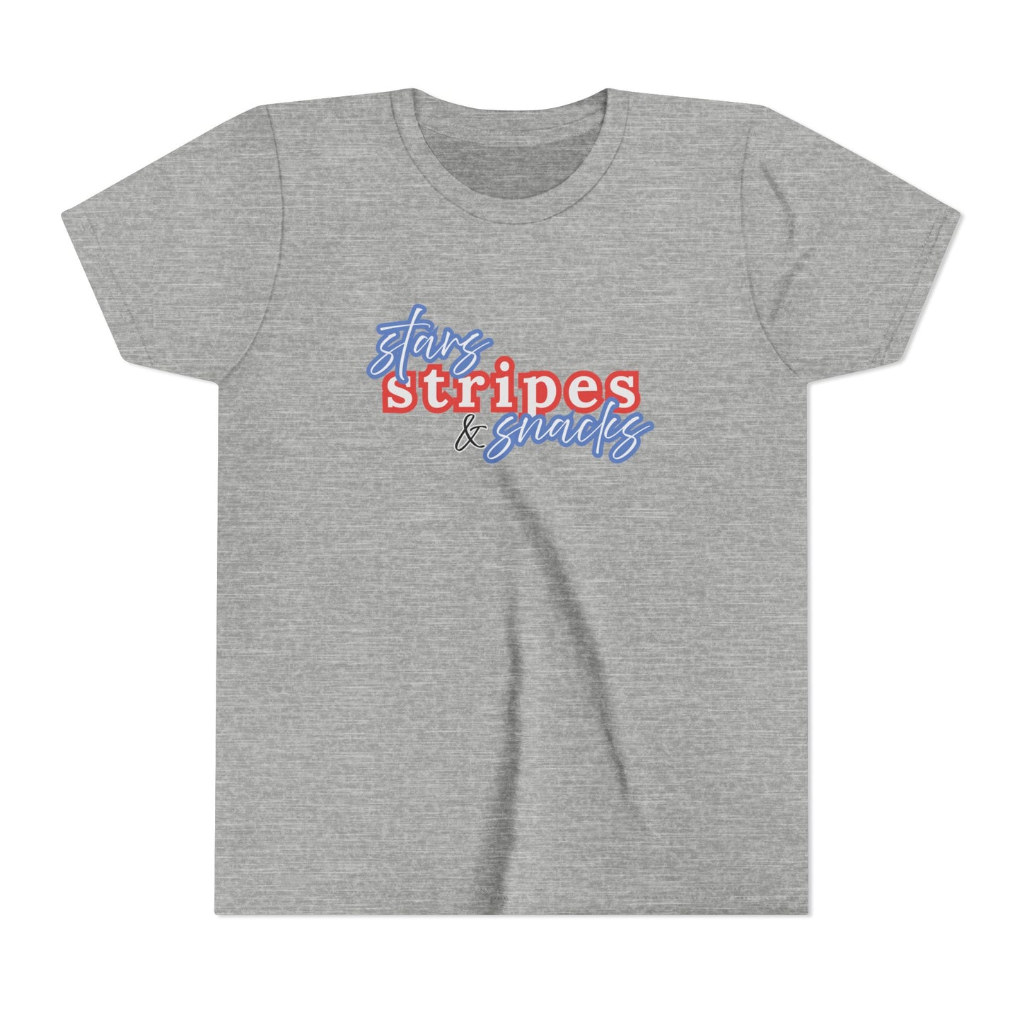 Stars, Stripes & Snacks Youth Tee for Kids, USA - Kids Short Sleeve Shirt, Holiday Mini