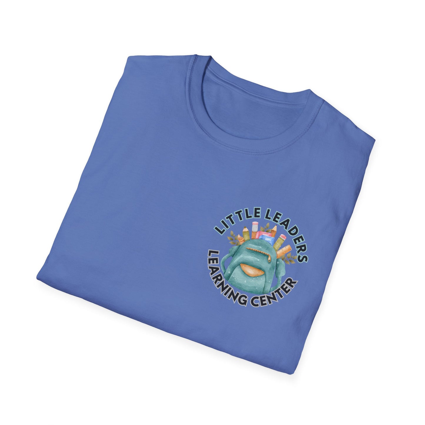 Little Leaders Teacher w/ Backpack Design Unisex Softstyle T-Shirt