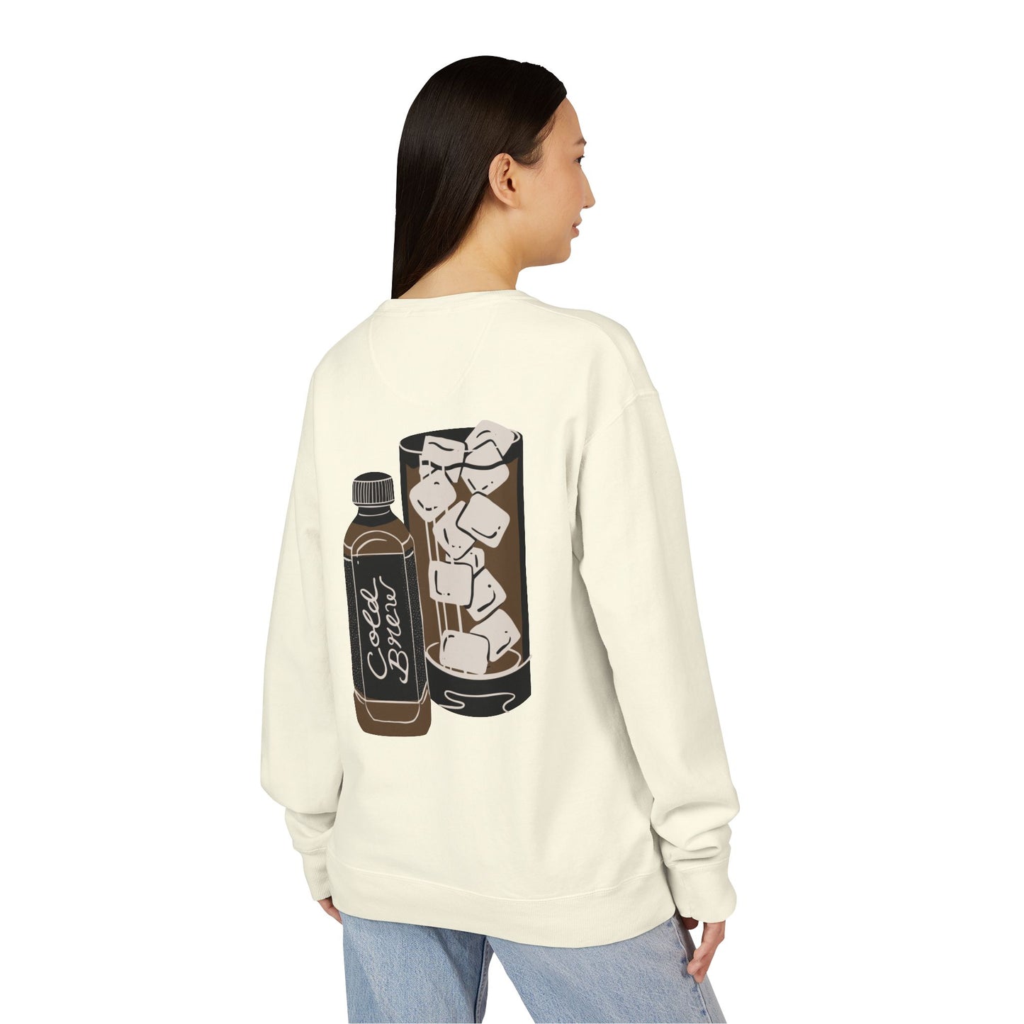 Cold Brew Crew Garment Dyed Sweatshirt, Coffee Lovers Apparel