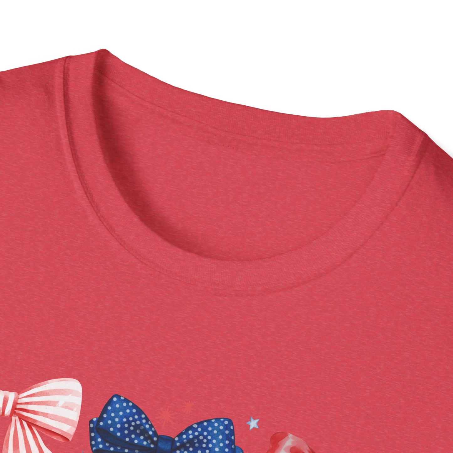 Patriotic Bow Graphic Tee for Celebrations- Holiday