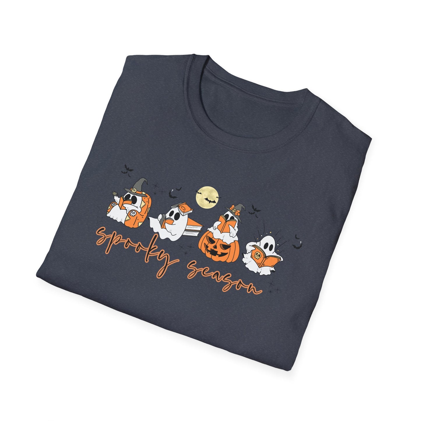 Reading Ghosts- Spooky Season, Unisex Softstyle Tee