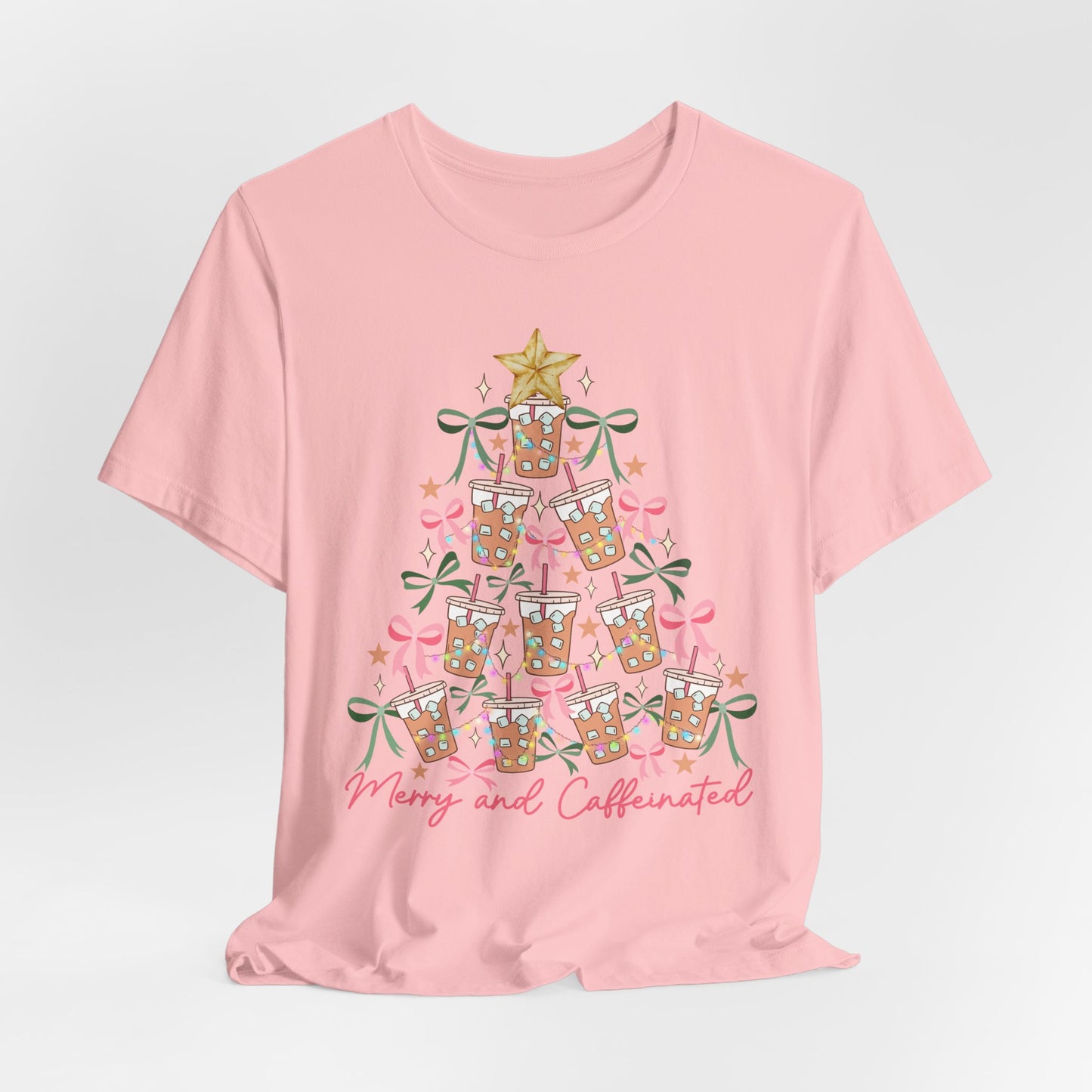 Merry and Caffeinated— Christmas Unisex T‑Shirt