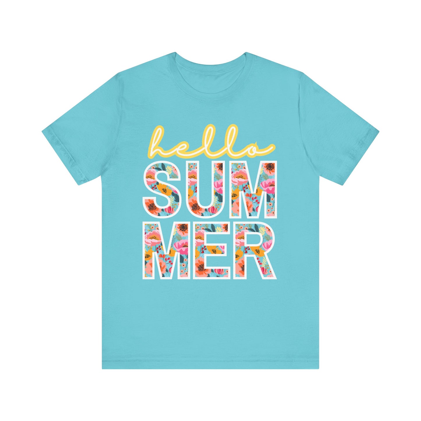 Hello Summer Tee, Summer Shirt, Unisex T-Shirt, Vacation Apparel, Gift for Beach Lovers