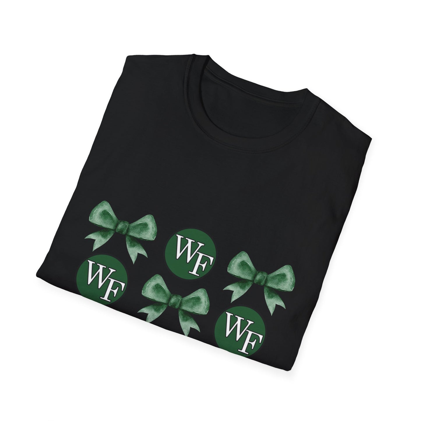 Floyd Strong Logo and Green Bow Unisex Softstyle T-Shirt - Perfect for Celebrations & Events