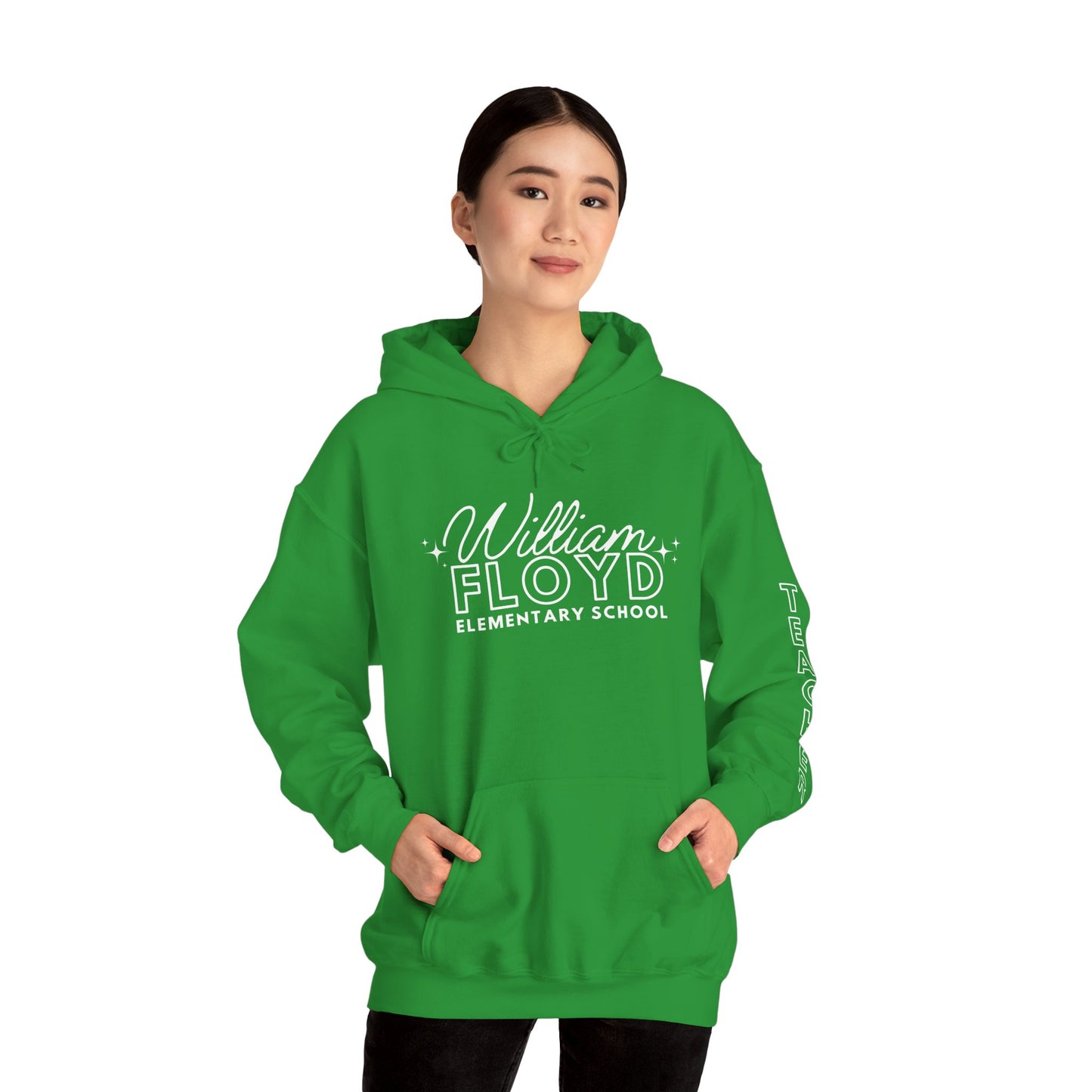WFE Teacher Simple Design Hoodie w/ Teacher on Sleeve - Cozy Unisex Sweatshirt