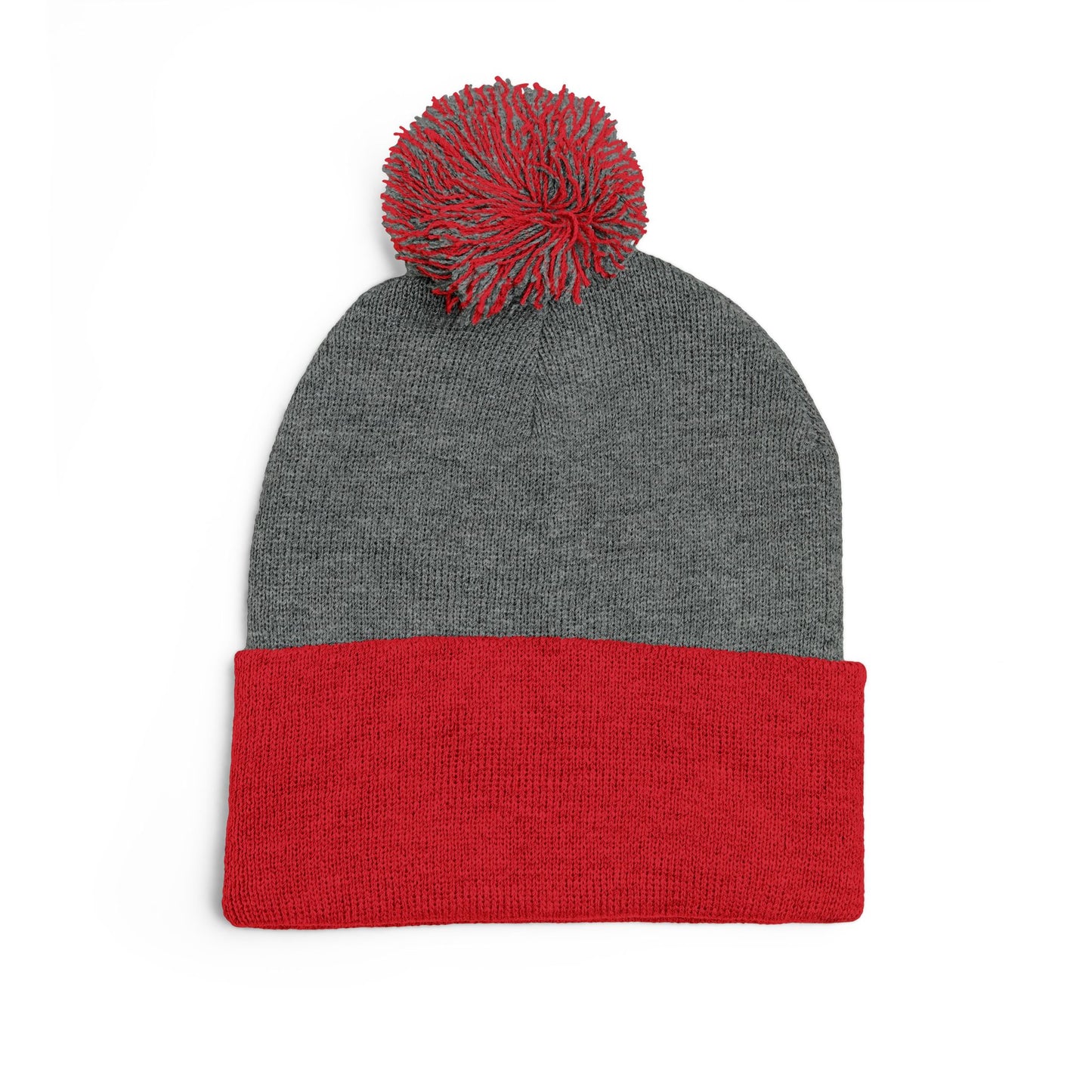 Merry Everything Pom-Pom Beanie — Embroidered Christmas Knit Cap
