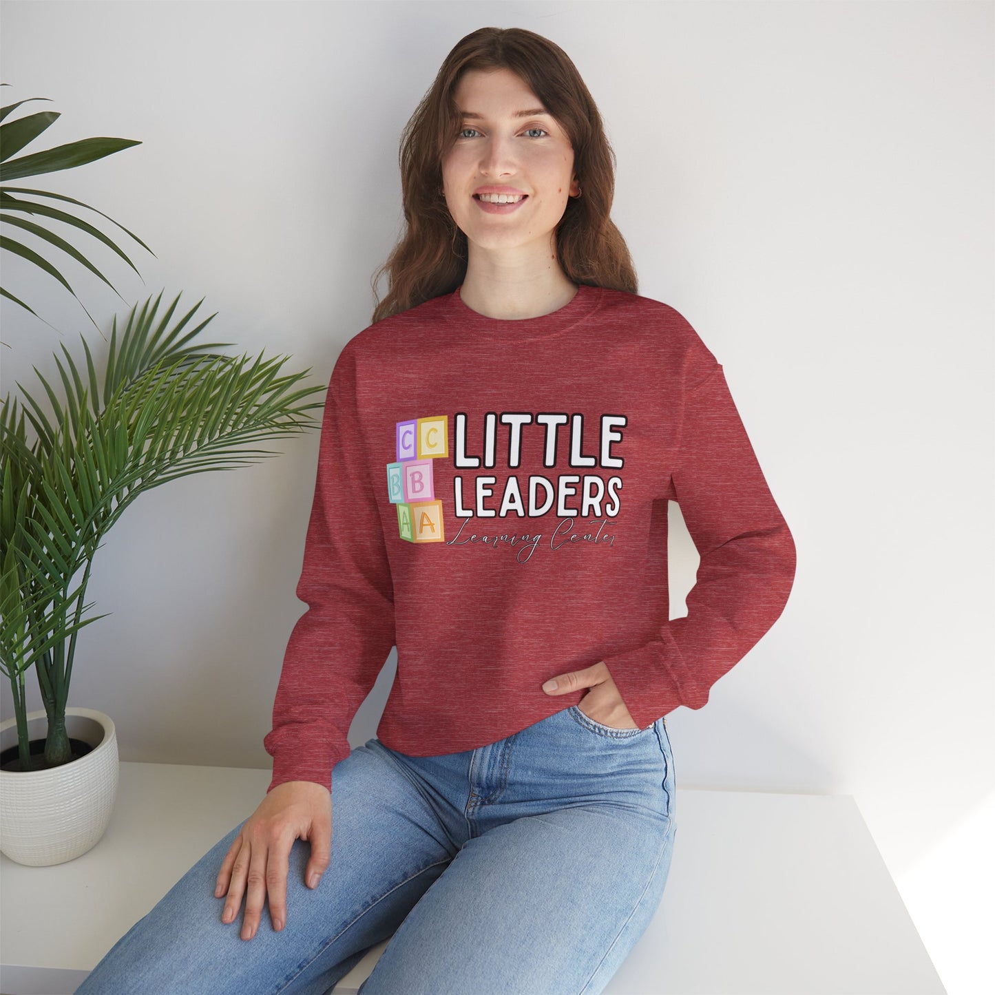 Little Leaders w/ Blocks Crewneck Unisex Sweatshirt