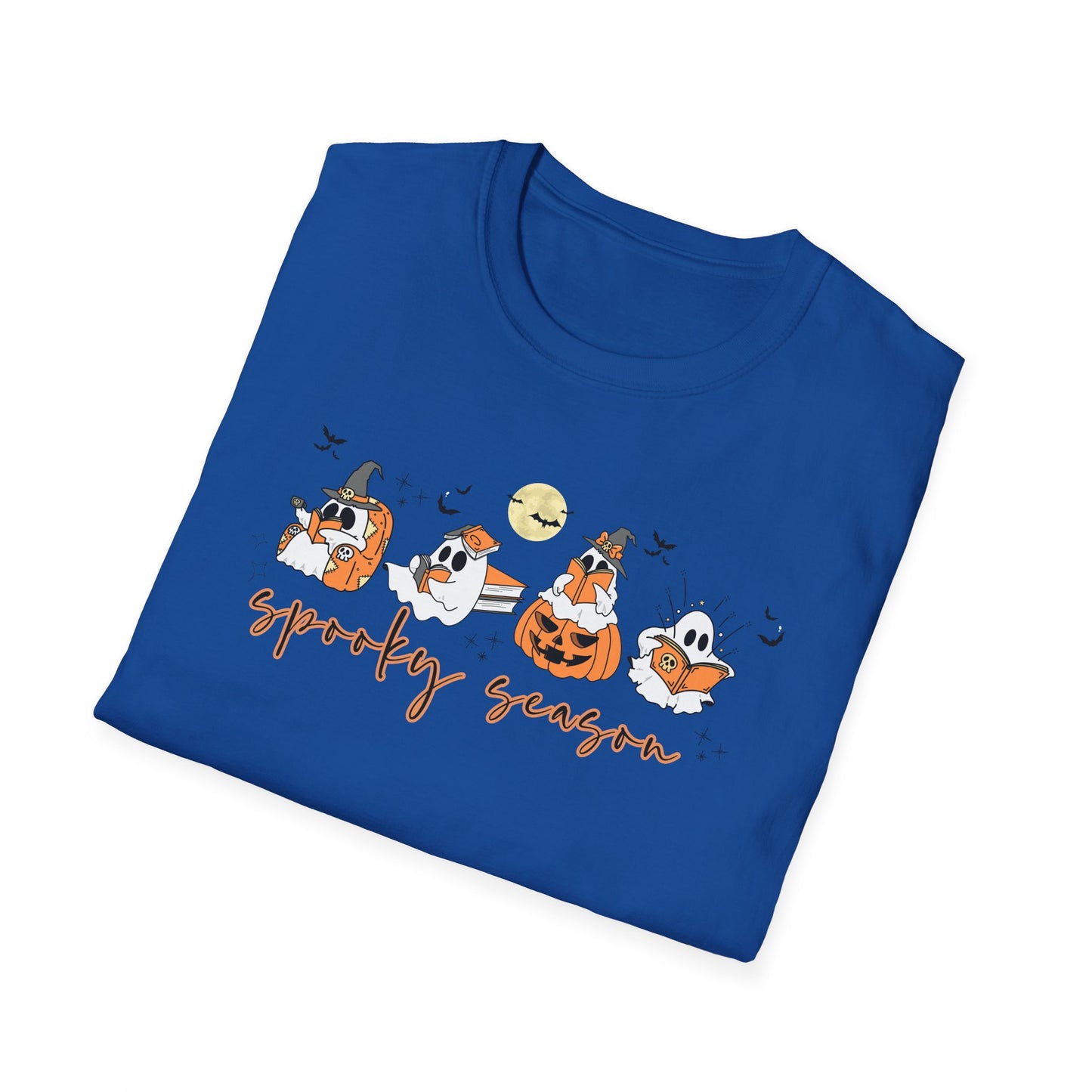 Reading Ghosts- Spooky Season, Unisex Softstyle Tee
