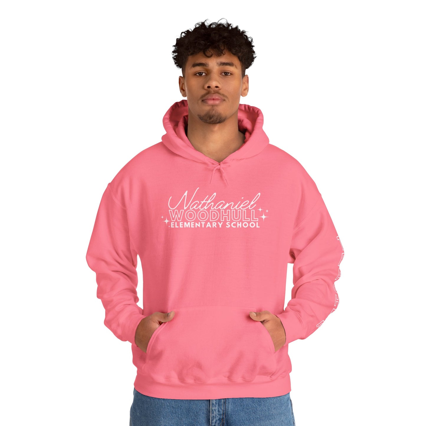 Woodhull Teacher Simple Design Hoodie w/ Teacher on Sleeve - Cozy Unisex Sweatshirt